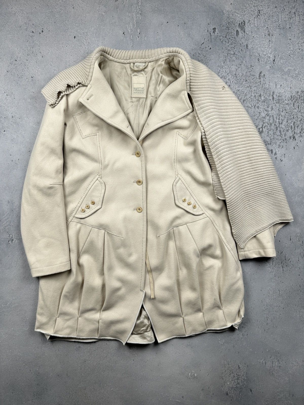 Marithe + Francois Girbaud Archive Marithe Francois Girbaud Wool Coat Cape Italy Y2K Size L / US 10 / IT 46 - 1 Thumbnail