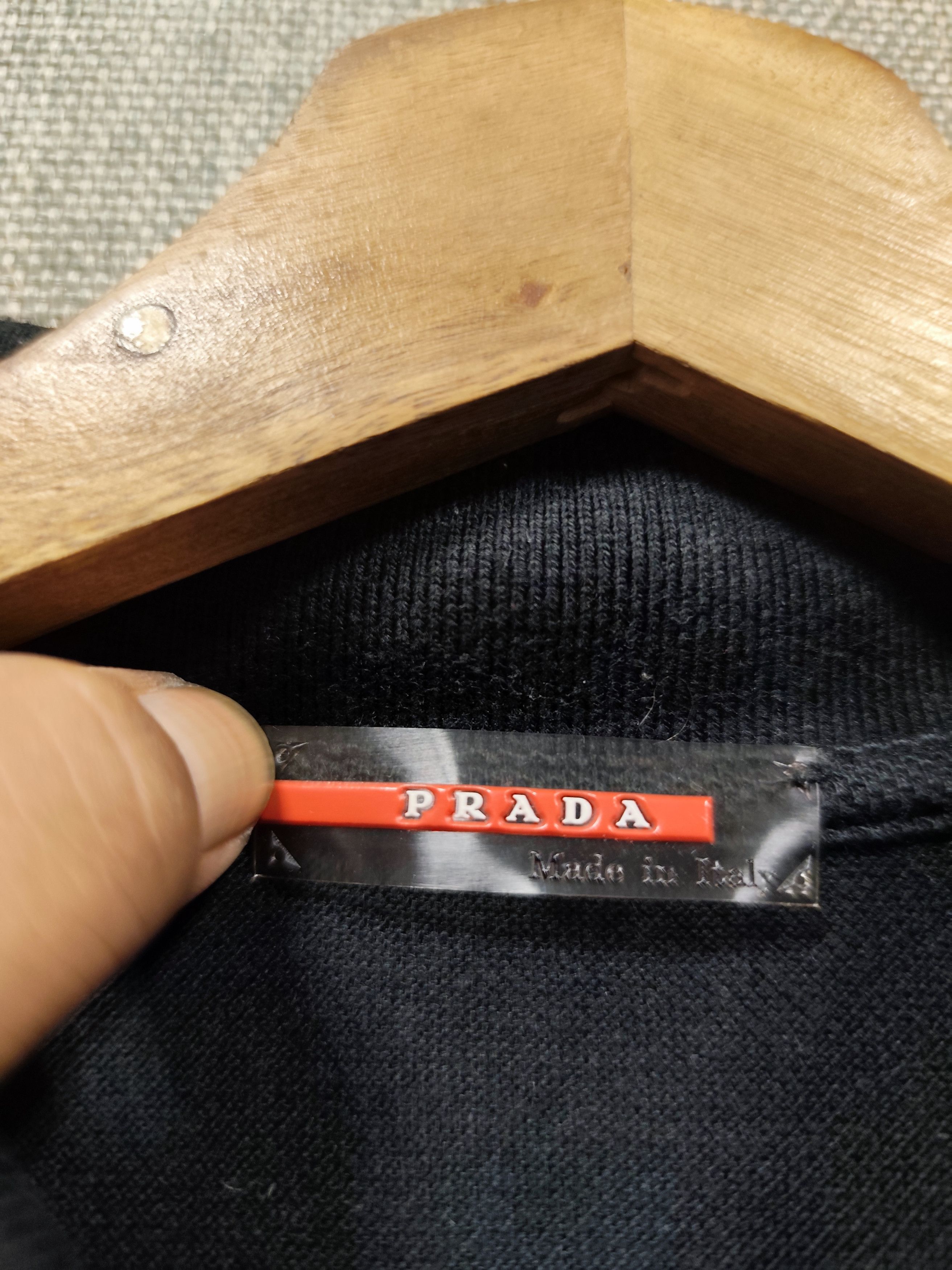 Prada Vintage Prada Zip Pocket Red Tab Half Zip Polo Shirt Size US M / EU 48-50 / 2 - 7 Thumbnail