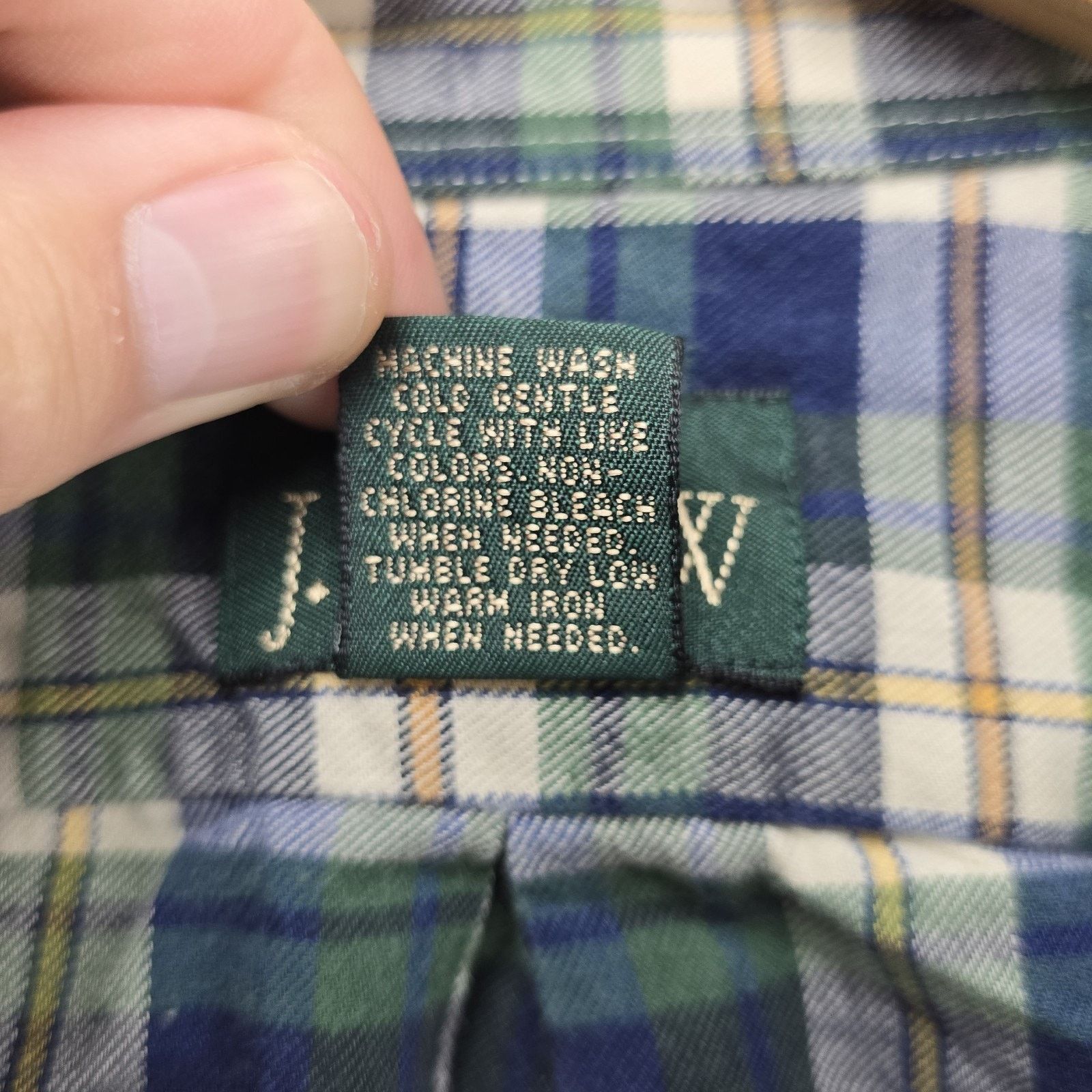 J.Crew Vintage J Crew Oarsman Plaid Shirt XL Blue Green Long Sleeve Size US XL / EU 56 / 4 - 7 Thumbnail