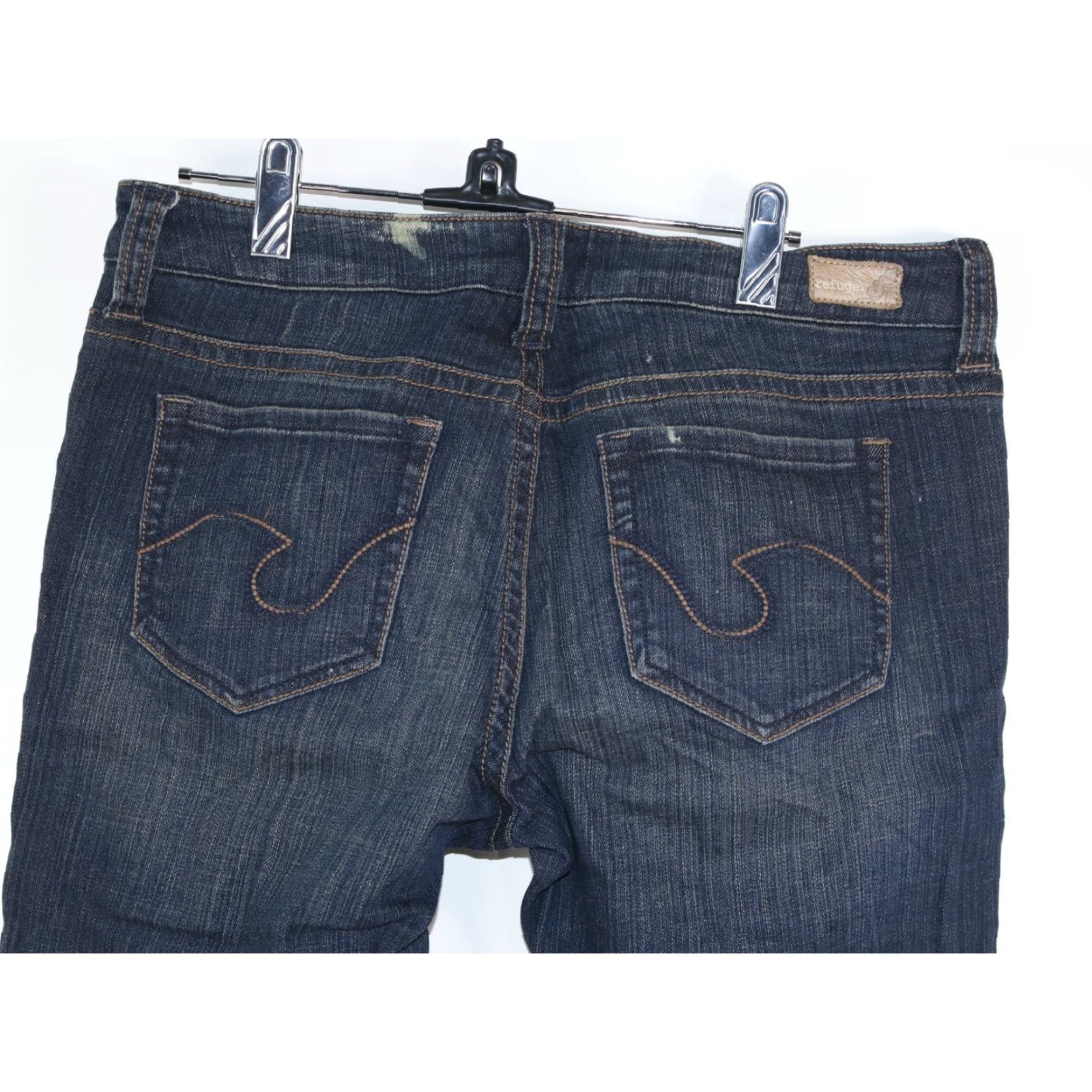 Vintage REFUGE Jeans Bootcut Denim Dark Wash Women's 11 32x32 Stretch Mid Rise 5-Pocket Size 24" / US 00 / IT 34 - 6 Thumbnail