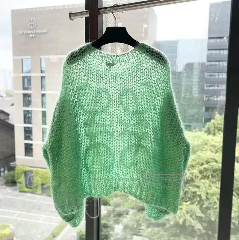 Loewe Loewe Light Green Mohair Knit Sweater . Size XS / US 0-2 / IT 36-38 - 2 Thumbnail