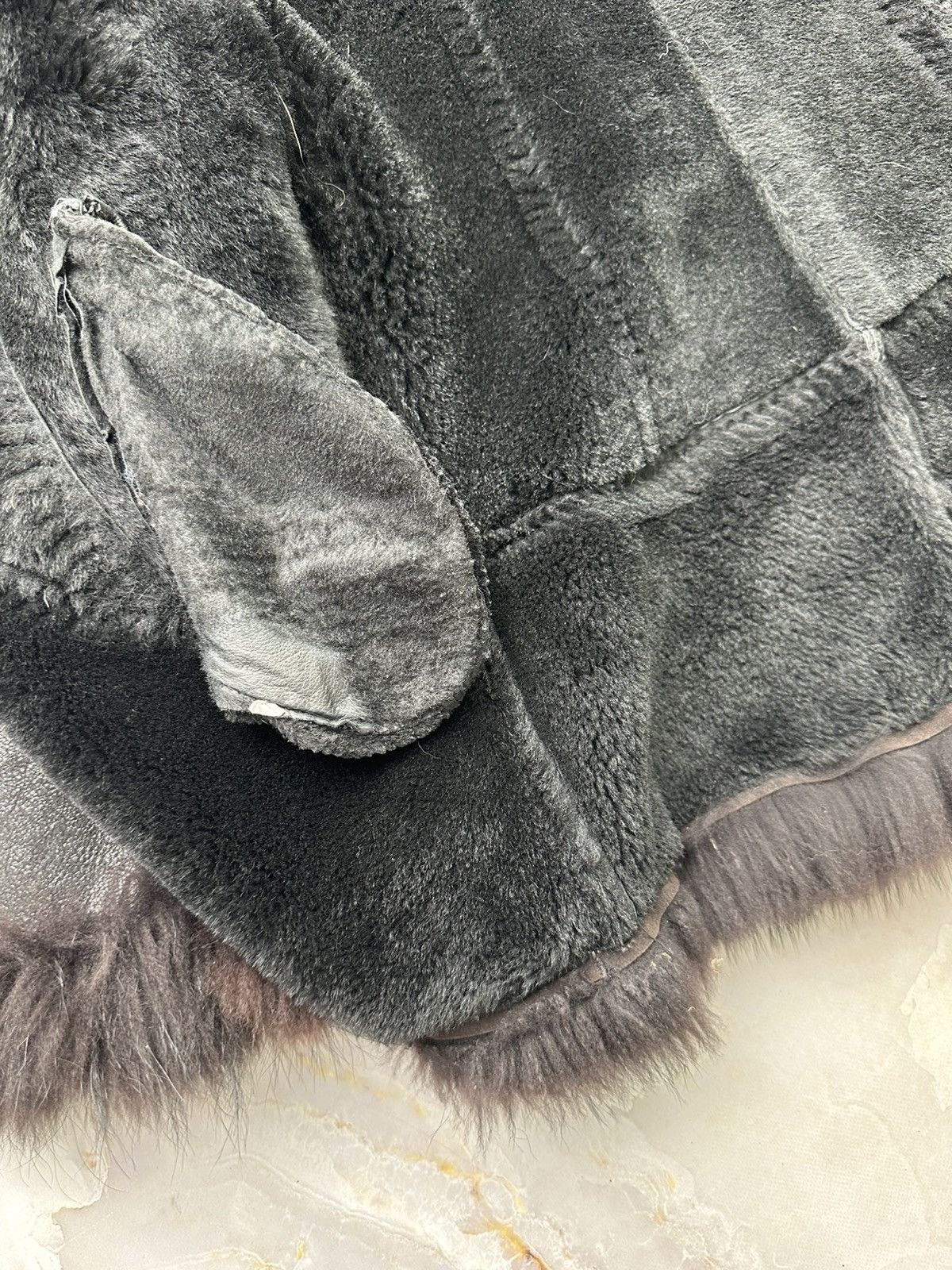 Japanese Brand Vintage Sheepskin Coat (E1) Size L / US 10 / IT 46 - 9 Thumbnail