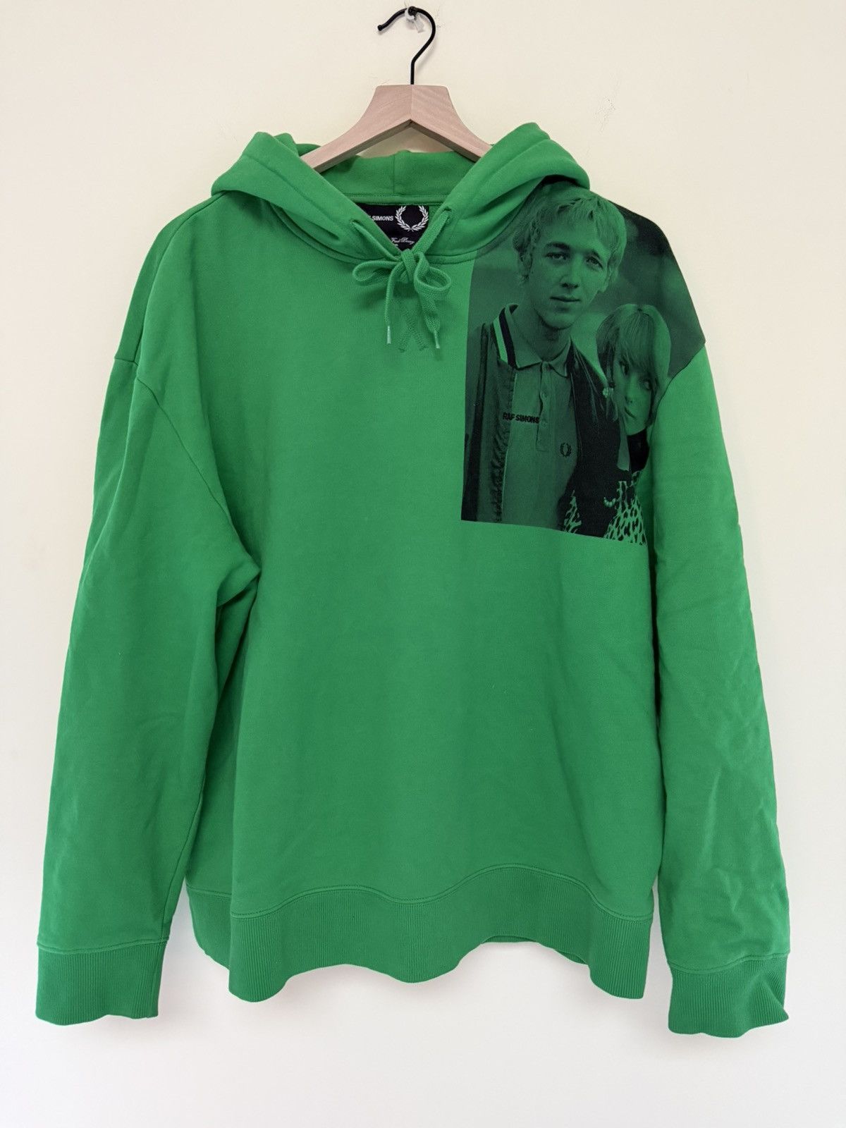 Raf Simons X Fred Perry Green Photo Hoodie