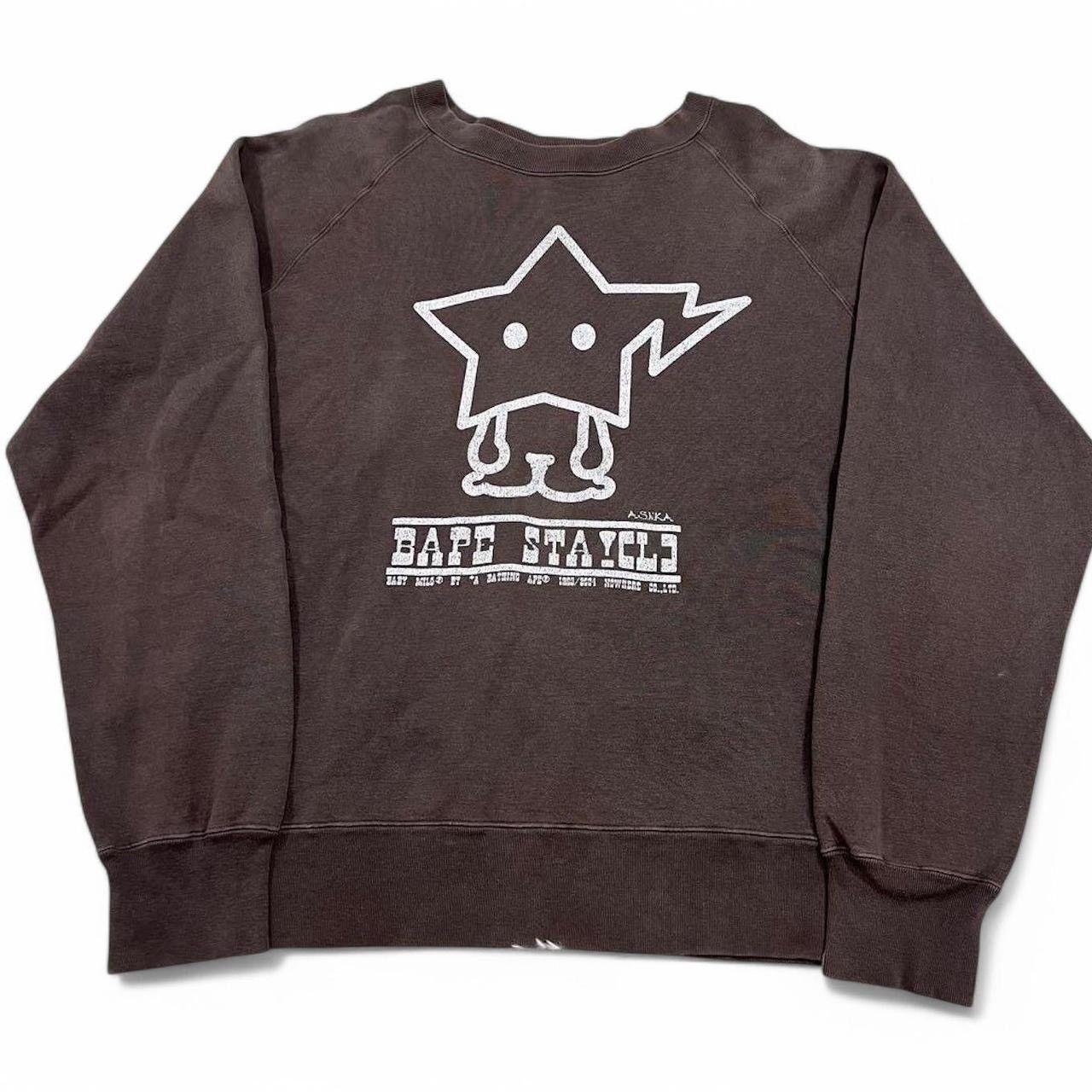 Bape A Bathing Ape Baby Milo Bapesta Brown Crewneck Size US L / EU 52-54 / 3 - 1 Thumbnail