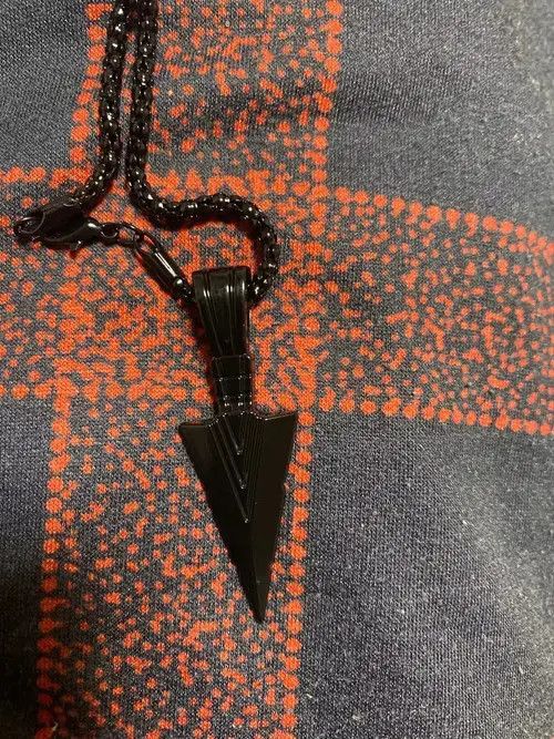 Jewelry Men's Fashion Arrow Head Pendant Long Chain Necklace Size ONE SIZE - 4 Thumbnail