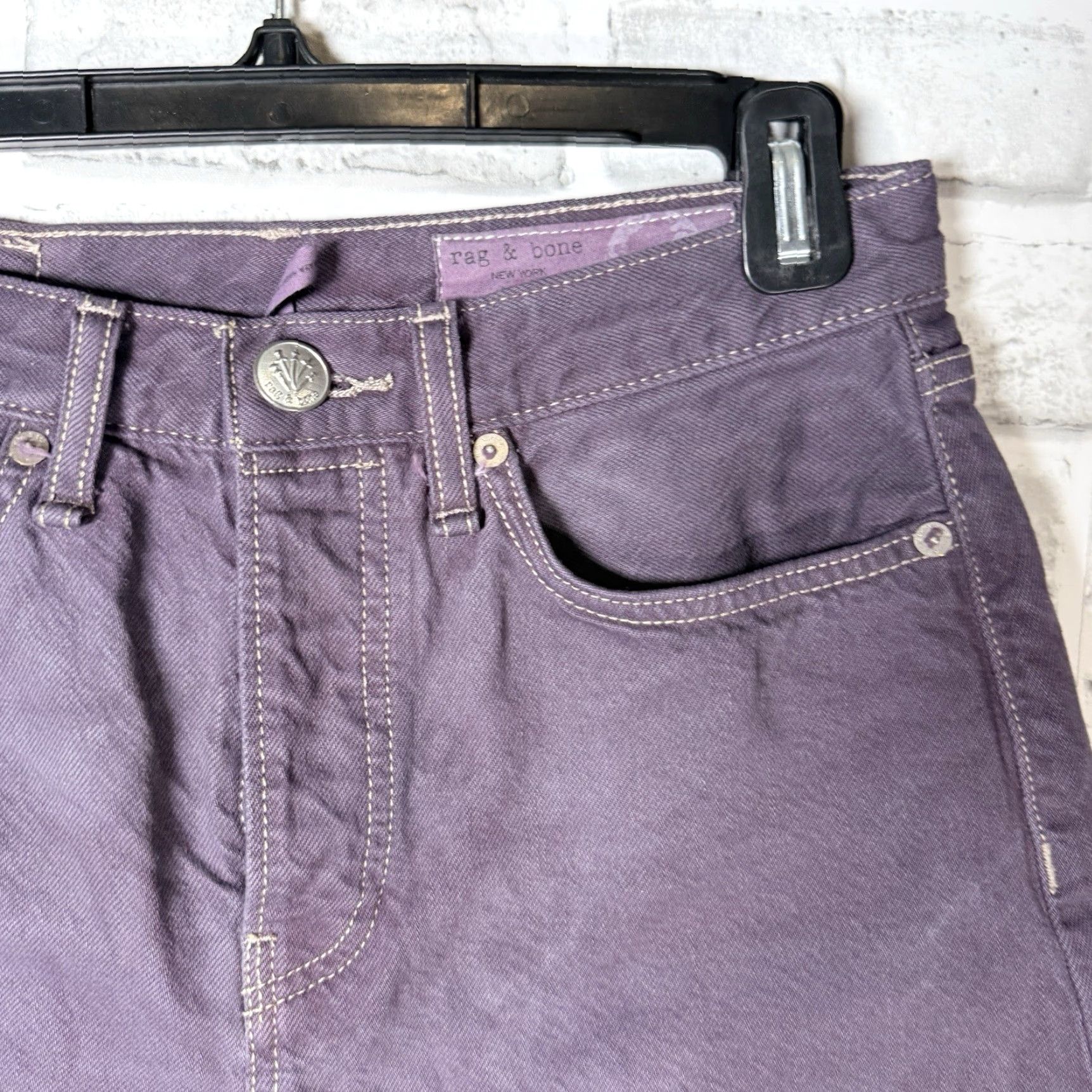 Rag & Bone RAG & BONE Purple Organic Cotton Casual Cut Off Shorts Womens Size 26 Size 26" / US 2 / IT 38 - 2 Thumbnail