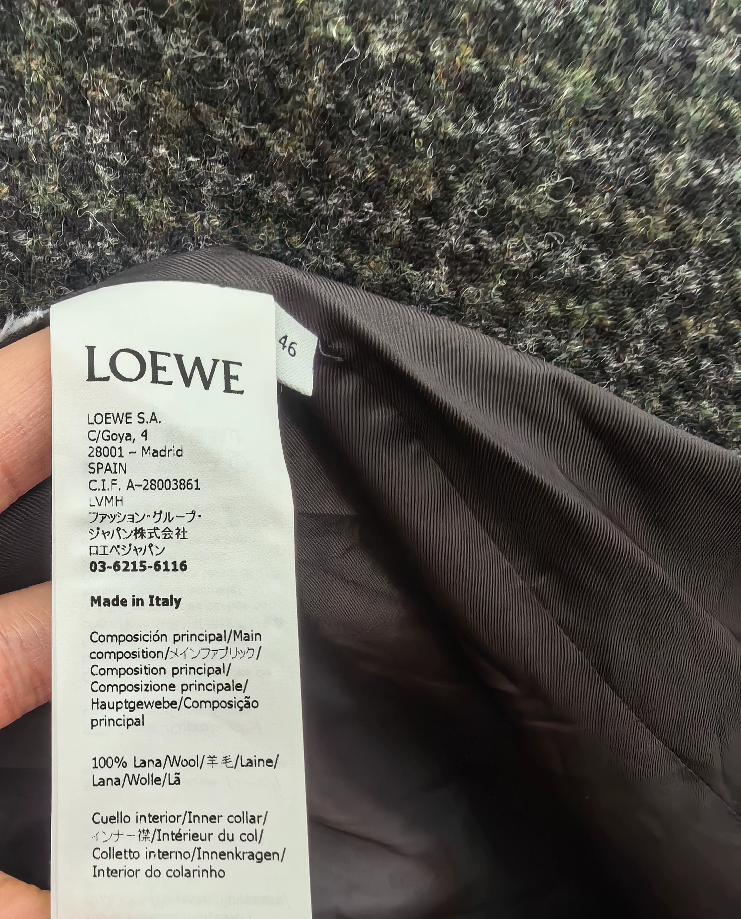 Loewe LOEWE SS24 Black Emerald Green Overcoat 46 Unisex Size US S / EU 44-46 / 1 - 4 Thumbnail