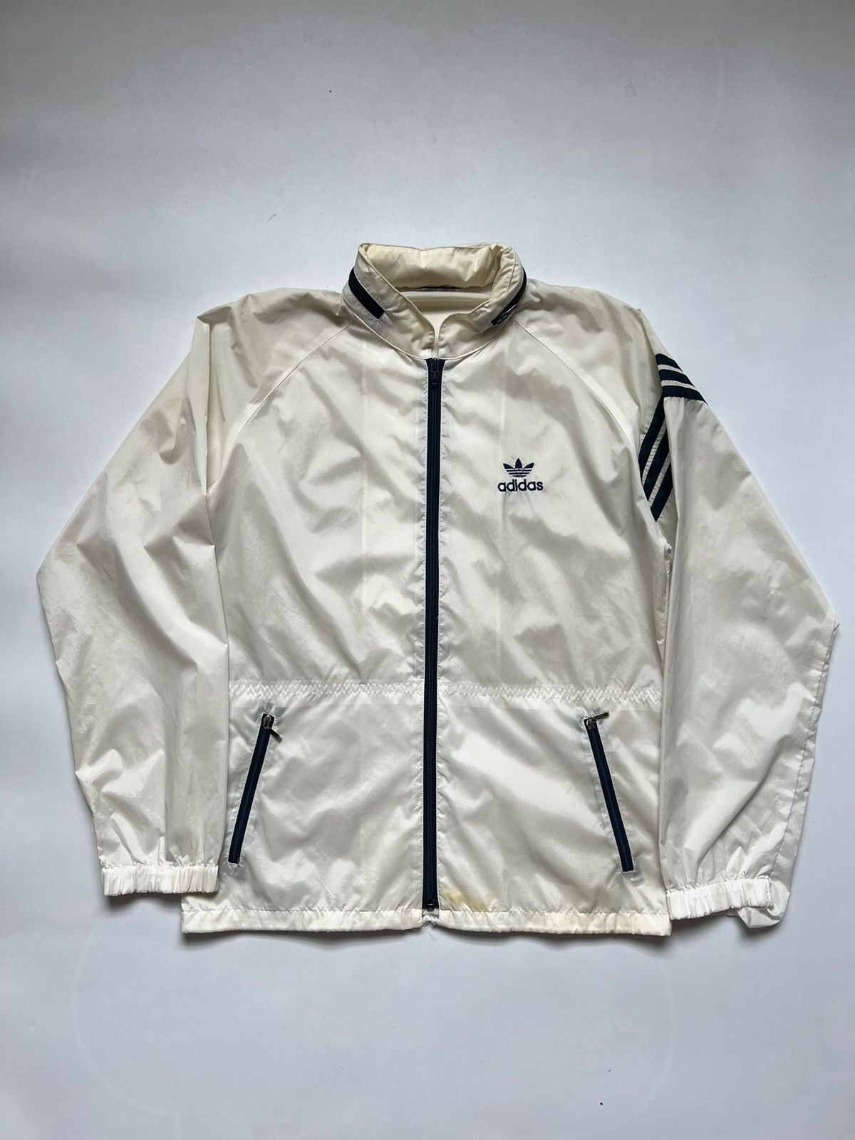 Adidas 80's Adidas Descente Three Stripes Hooded Jacket Size US M / EU 48-50 / 2 - 1 Thumbnail