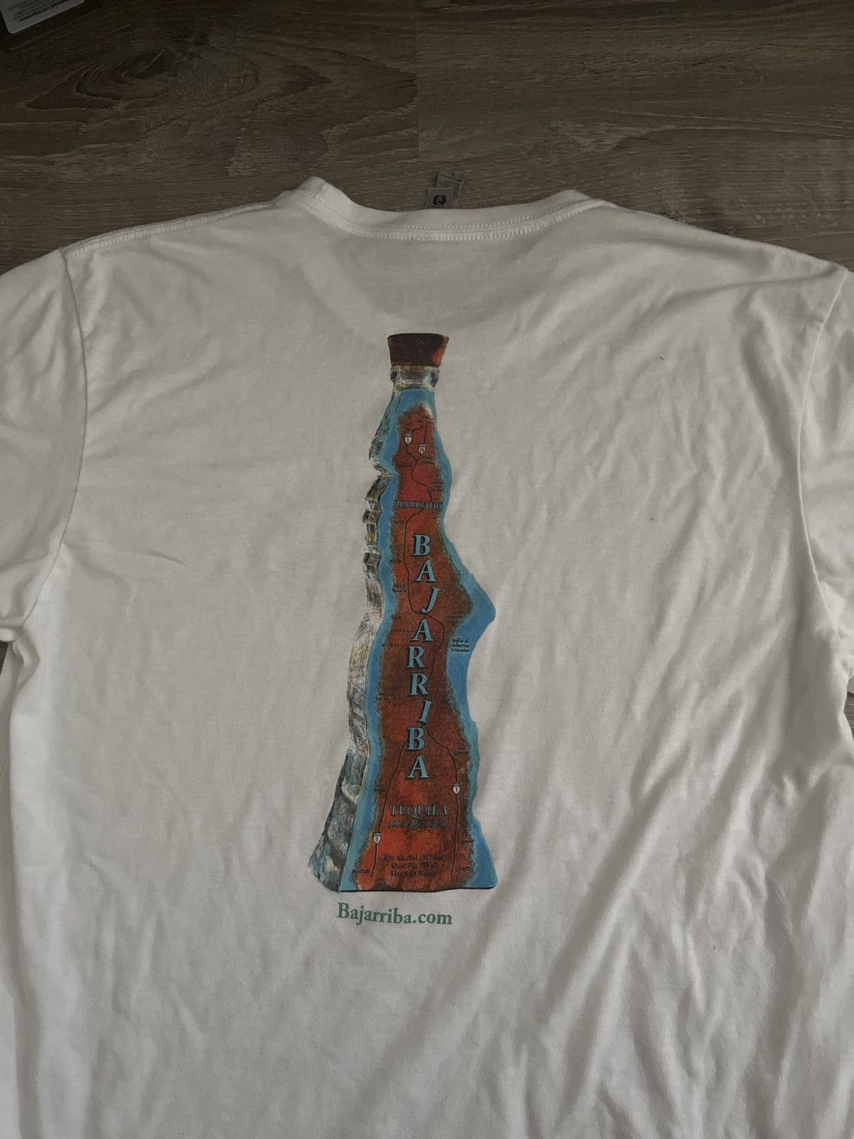Next Level Apparel Vintage Bajarriba Tequila “Bottoms Up” Graphic Tee – White Size US L / EU 52-54 / 3 - 3 Thumbnail