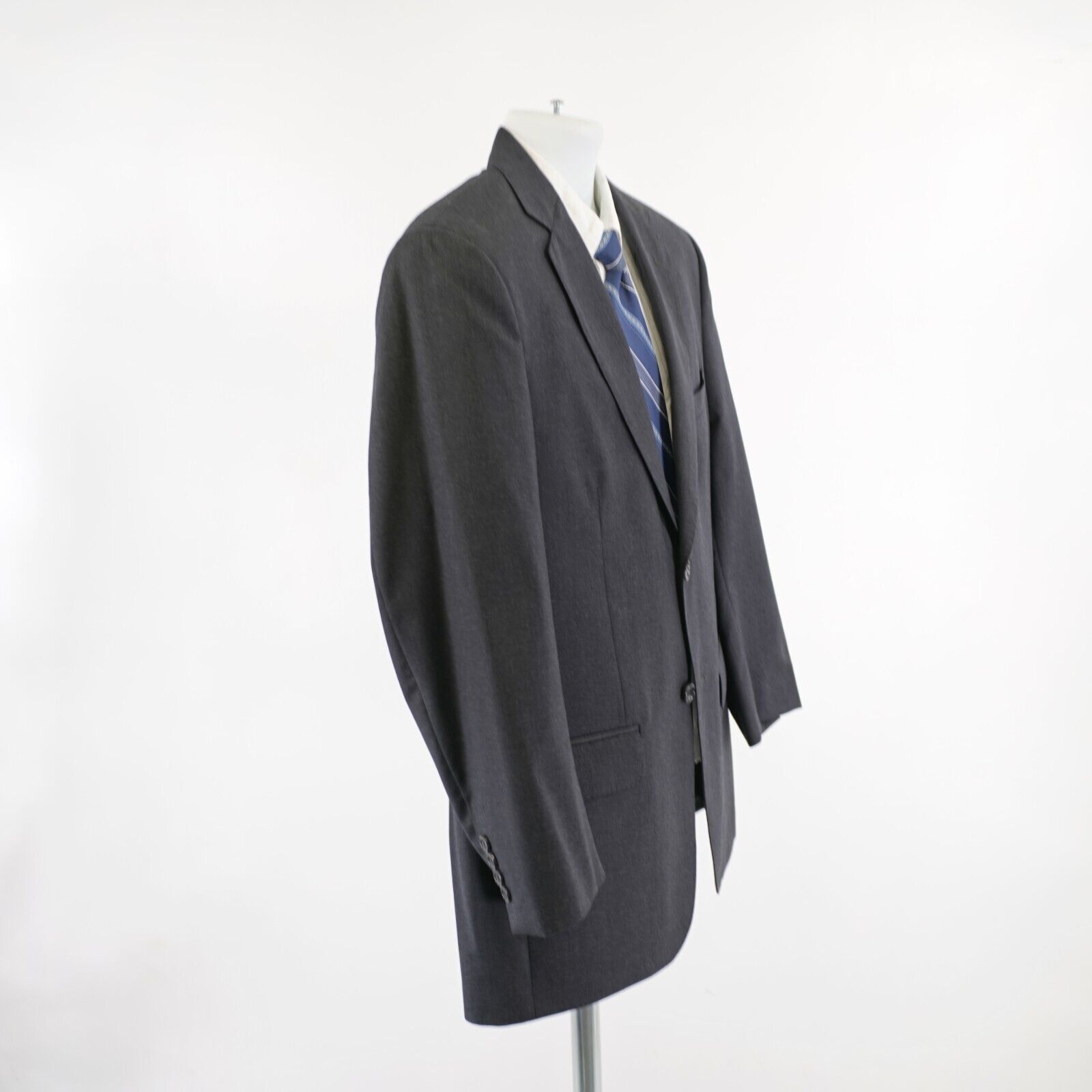 Joseph & Feiss Joseph & Feiss Gold Wool Gray 2 Button Suit Jacket 40R Tagge Size 40R - 7 Thumbnail