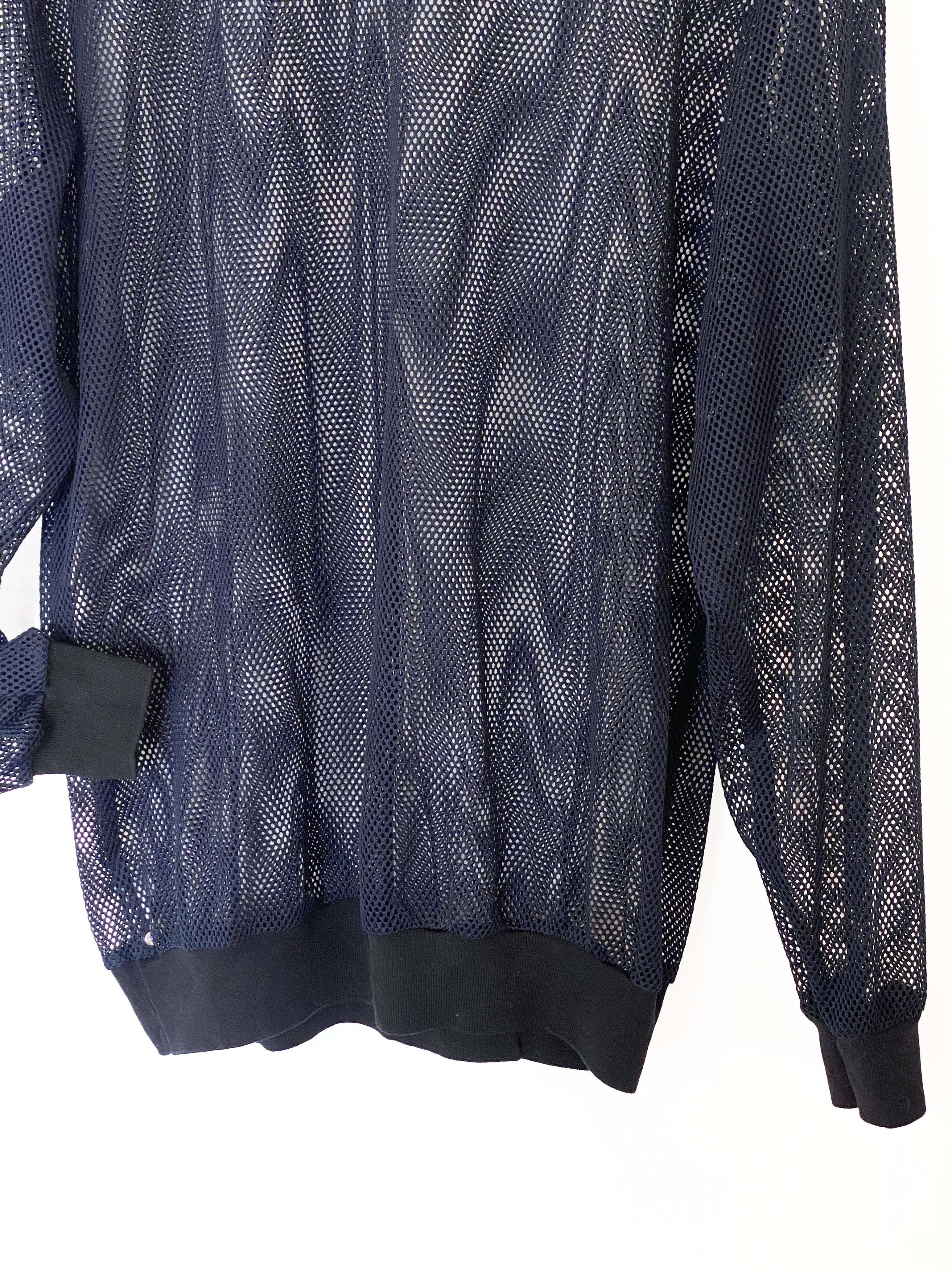Bless BLESS M-Sweater Navy Blue Mesh Size L / US 10 / IT 46 - 3 Thumbnail