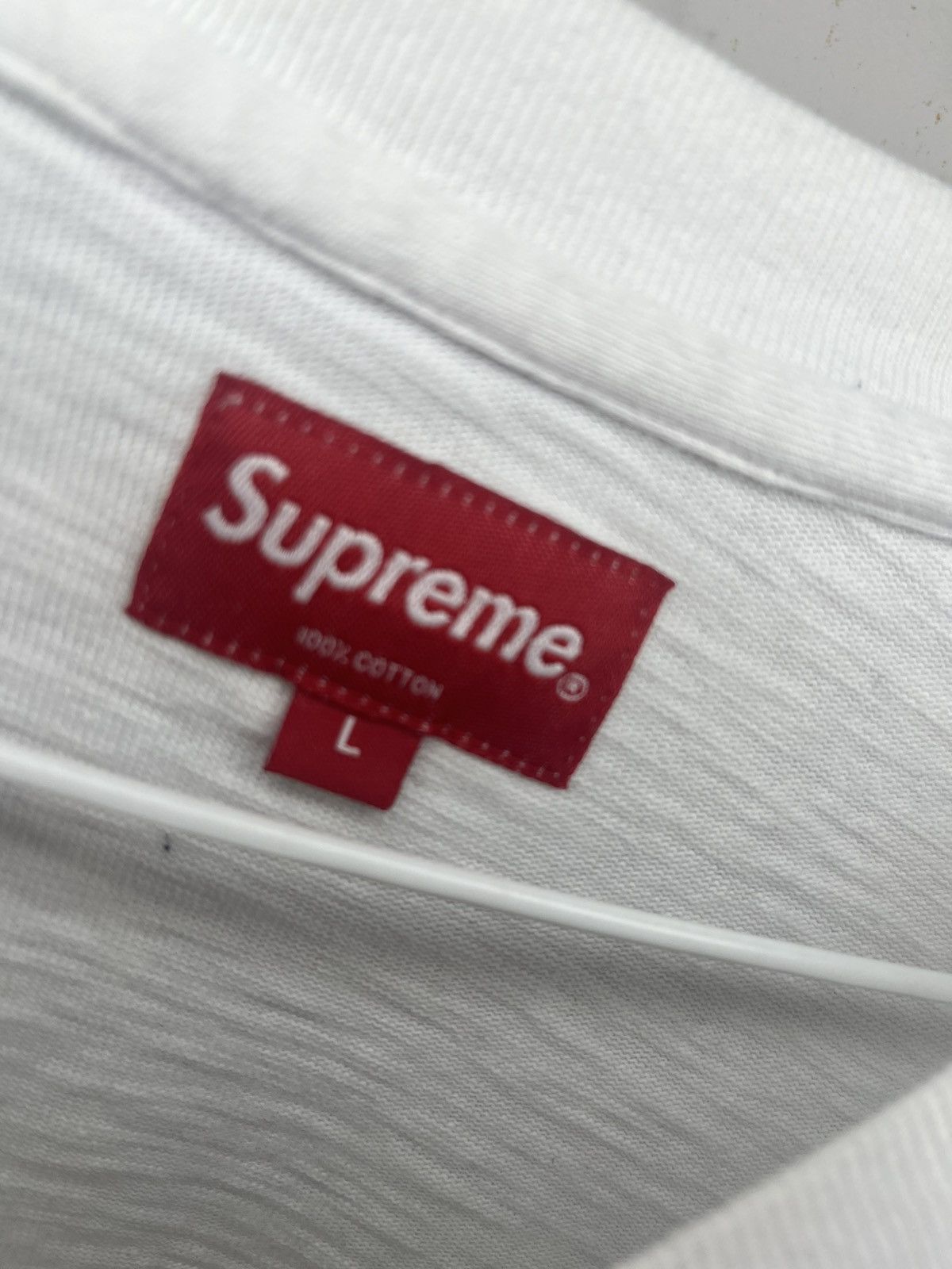 Supreme Supreme White UNC Spellout Logo Long Sleeve Shirt Size US L / EU 52-54 / 3 - 6 Thumbnail