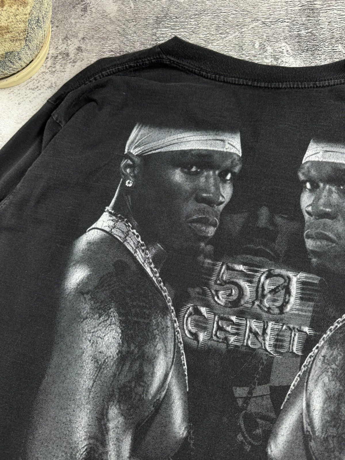 50 Cent Vintage 50 Cent Rap 90S Faded Silk Stars Longsleeve T Shirt Size US L / EU 52-54 / 3 - 15 Thumbnail