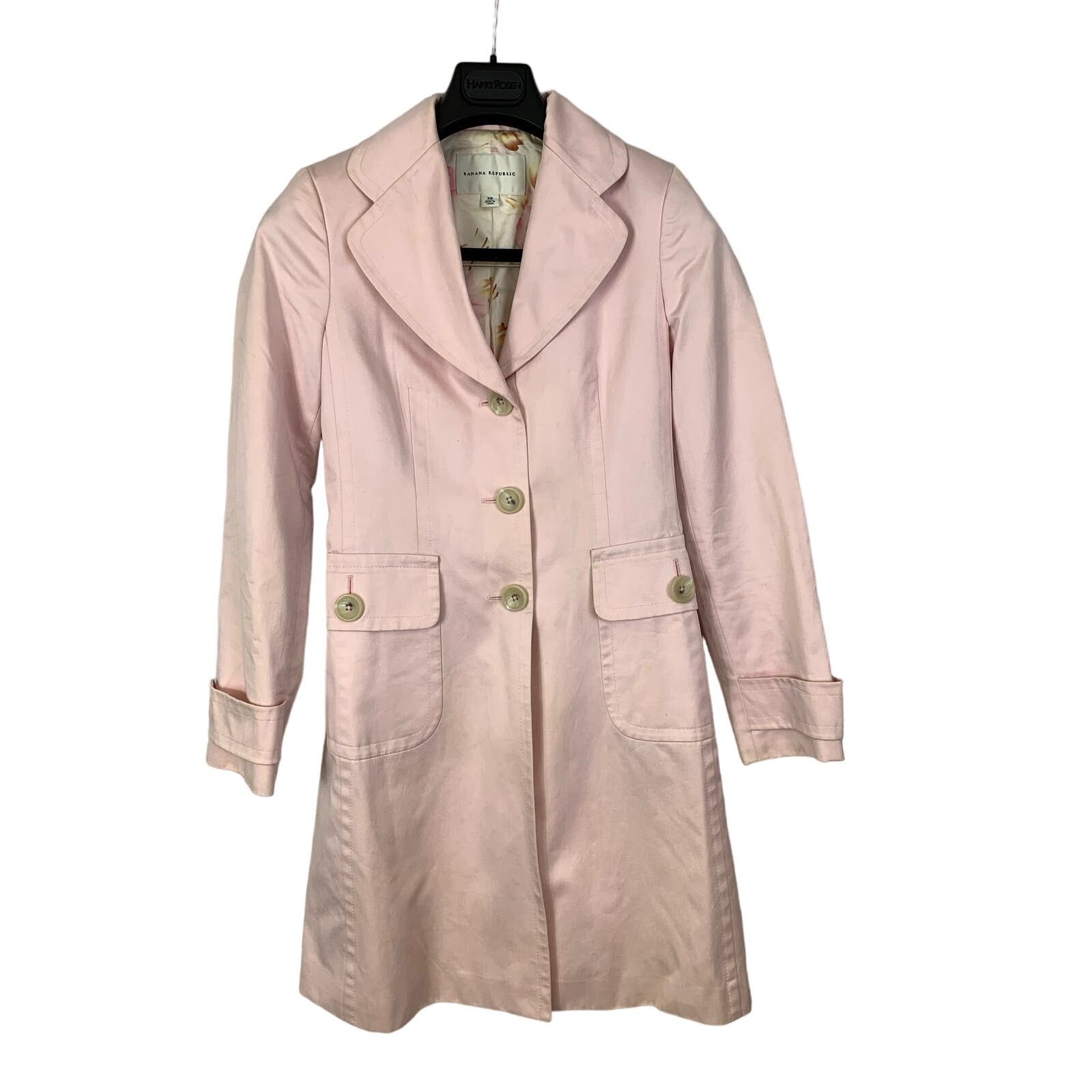 Banana republic pink trench coat best sale