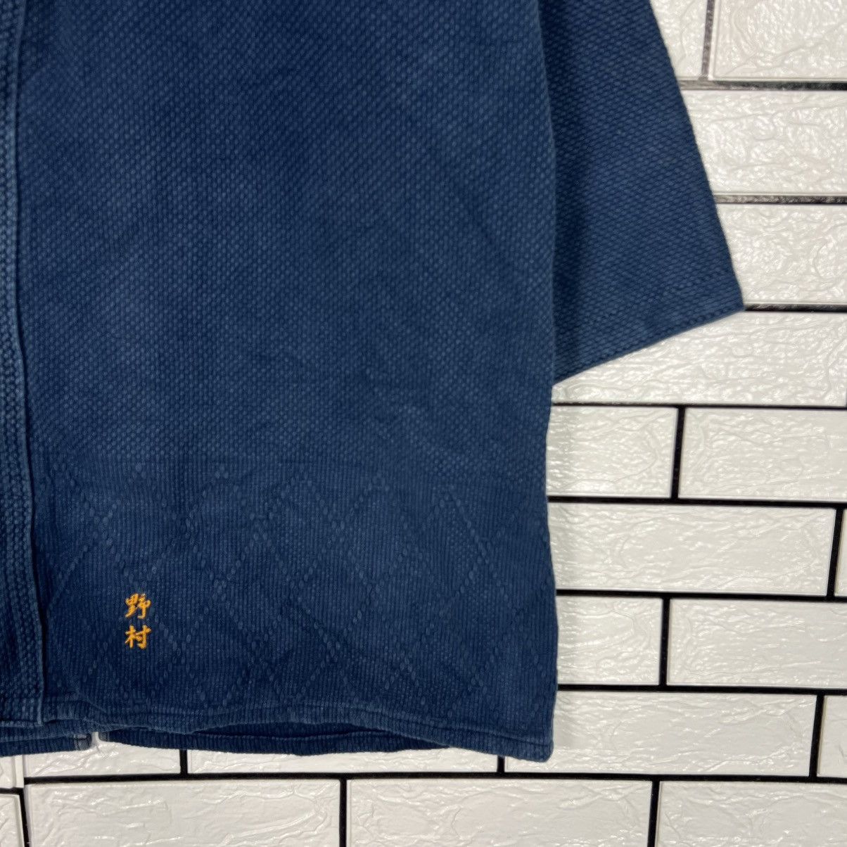 Japanese Brand Vintage Blue Indigo Sashiko Thick Weave Kimono #4113-C187 Size US XL / EU 56 / 4 - 6 Thumbnail
