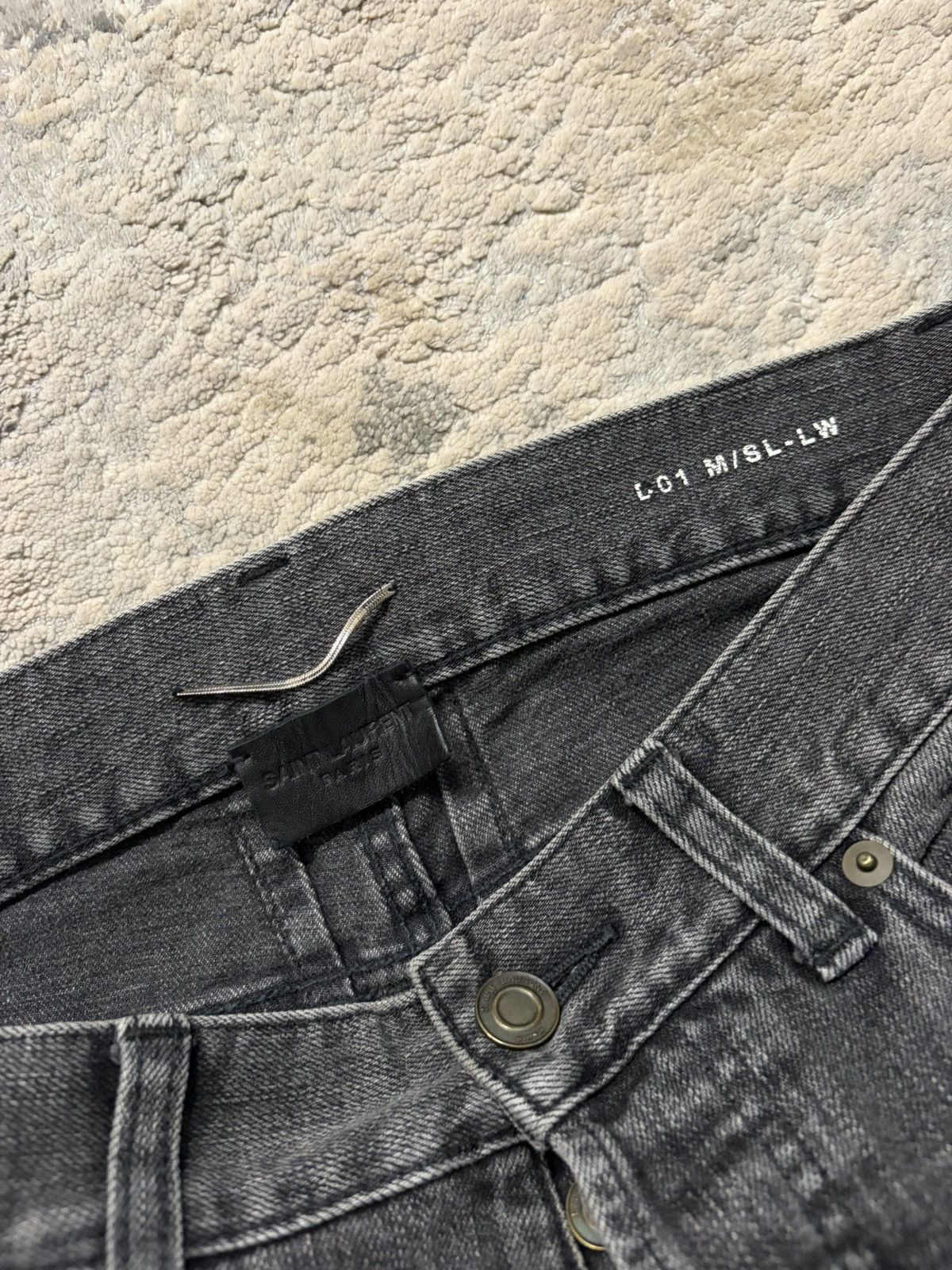 Saint Laurent Paris Saint Laurent by Hedi Slimane - FW14 Charcoal Grey Denim Size US 29 - 2 Thumbnail