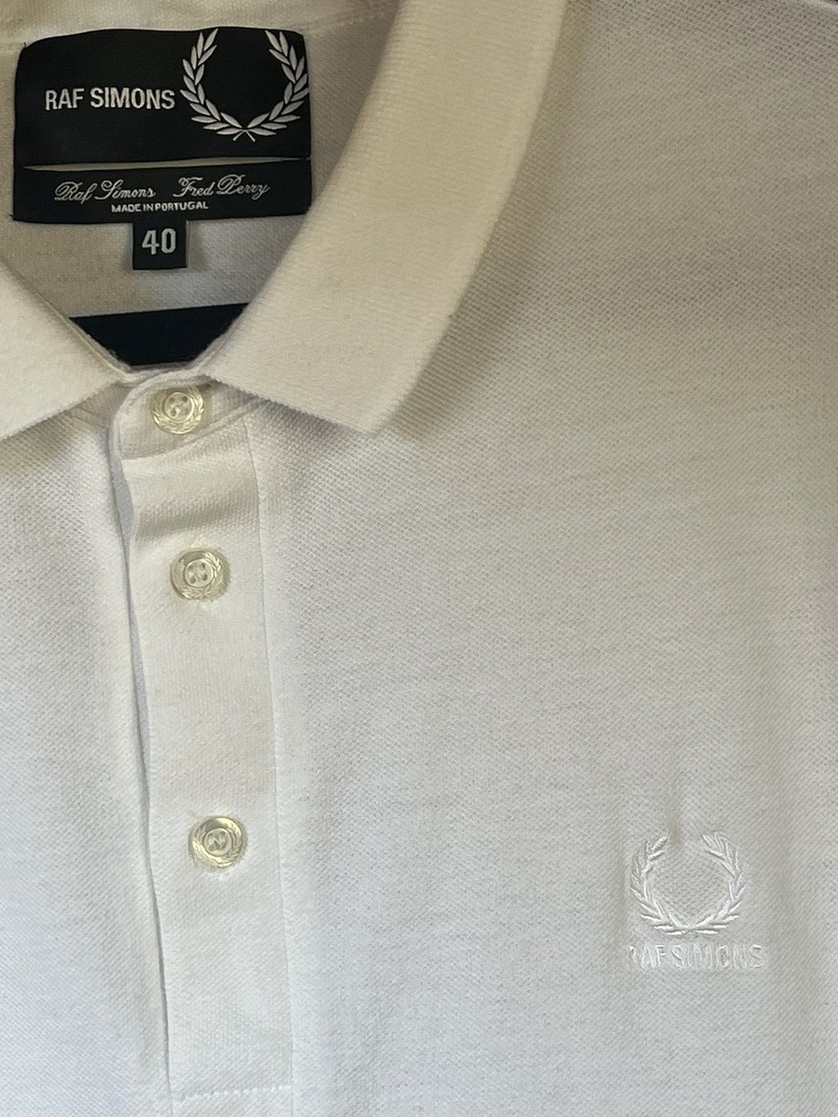 Fred Perry × Raf Simons Raf Simons + Fred Perry White Polo Shirt