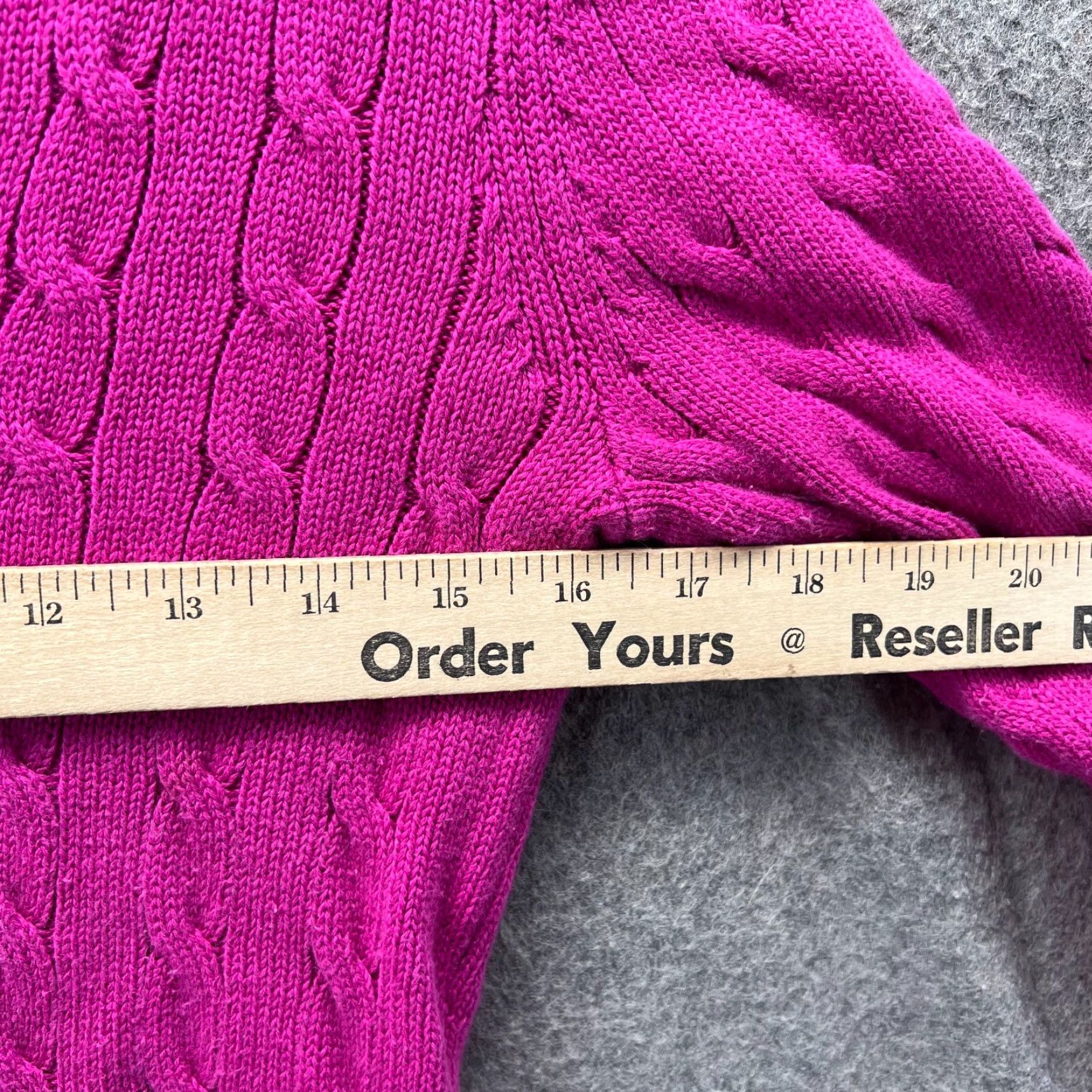 Ralph Lauren VINTAGE Lauren Ralph Lauren Sweater Women Small Pink V Neck Pullover Cable Knit Pony Shirt Women S Pink Cable Knit Pullover 90s Fashion Lounge Mens? Size S / US 4 / IT 40 - 5 Thumbnail