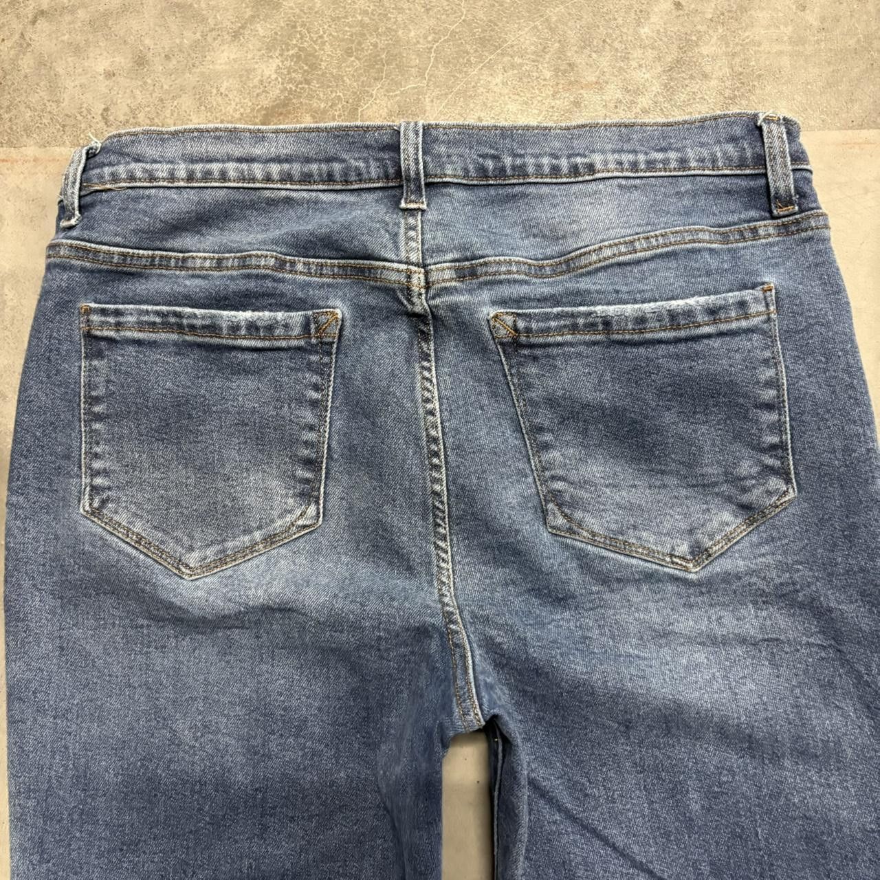 Japanese Brand × Vintage Crazy Vintage Y2K Flared Bootcut Medium Wash Denim Jeans! Size US 34 / EU 50 - 6 Thumbnail