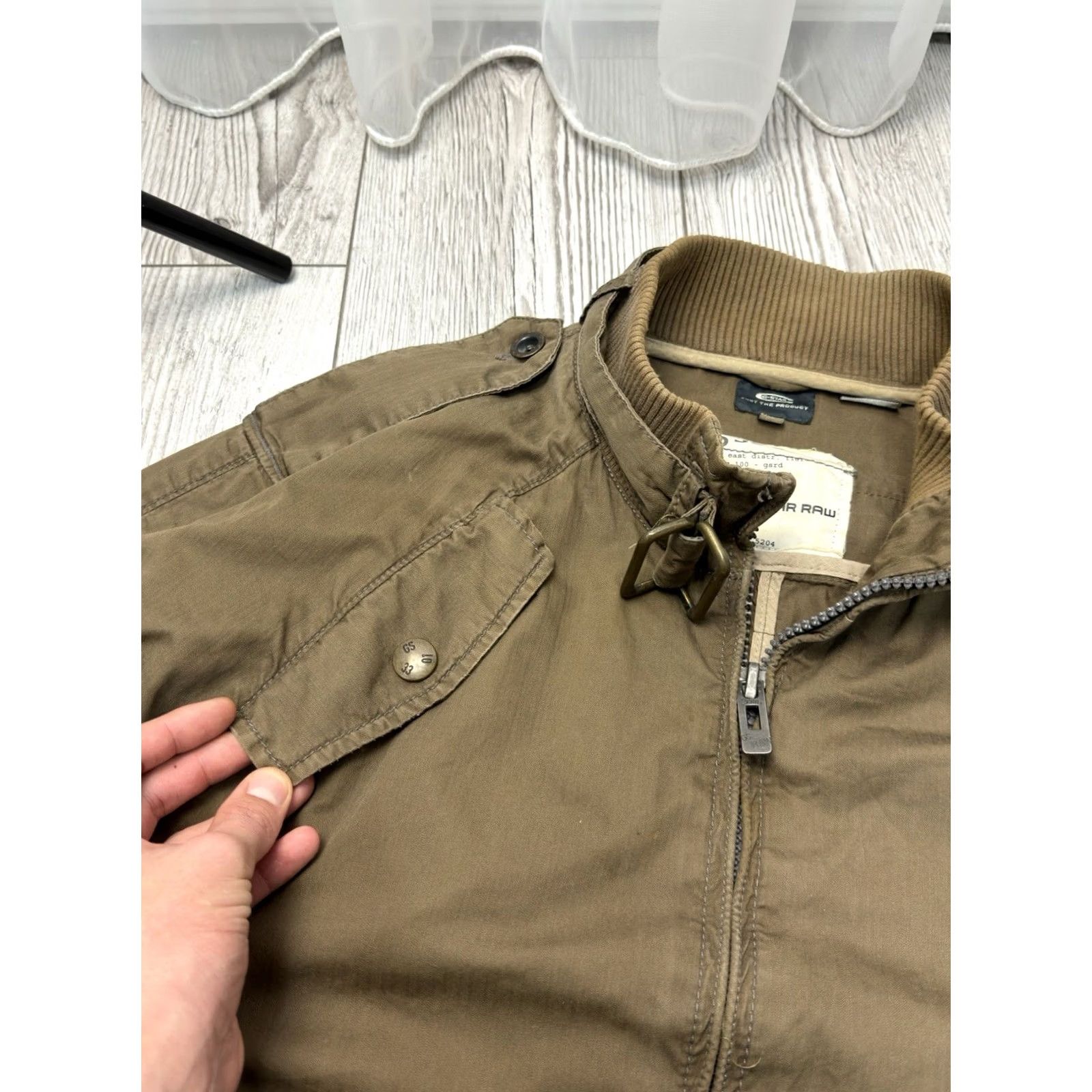 G-Star VINTAGE G-Star Raw Military Jacket Bass XL Brown Men Jacket Military Brown 90s Army Hip Hop Pockets Mens Size US XL / EU 56 / 4 - 7 Thumbnail