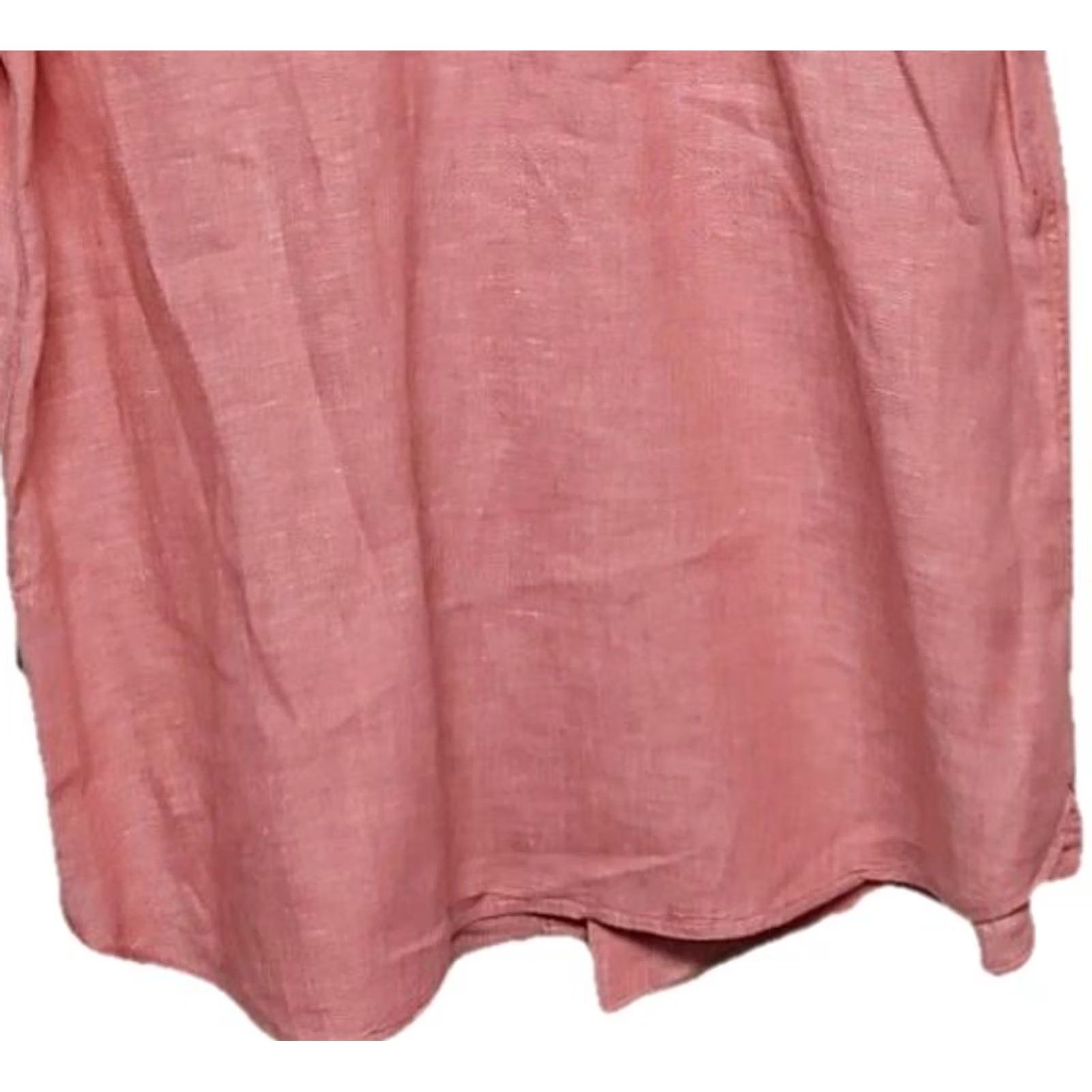 Nautica Nautica Shirt Men’s Linen Pink Short Sleeve Button-Up Casual Summer Solid Collared Beach Preppy Vintage No (adjusted within rules) Size US M / EU 48-50 / 2 - 6 Thumbnail