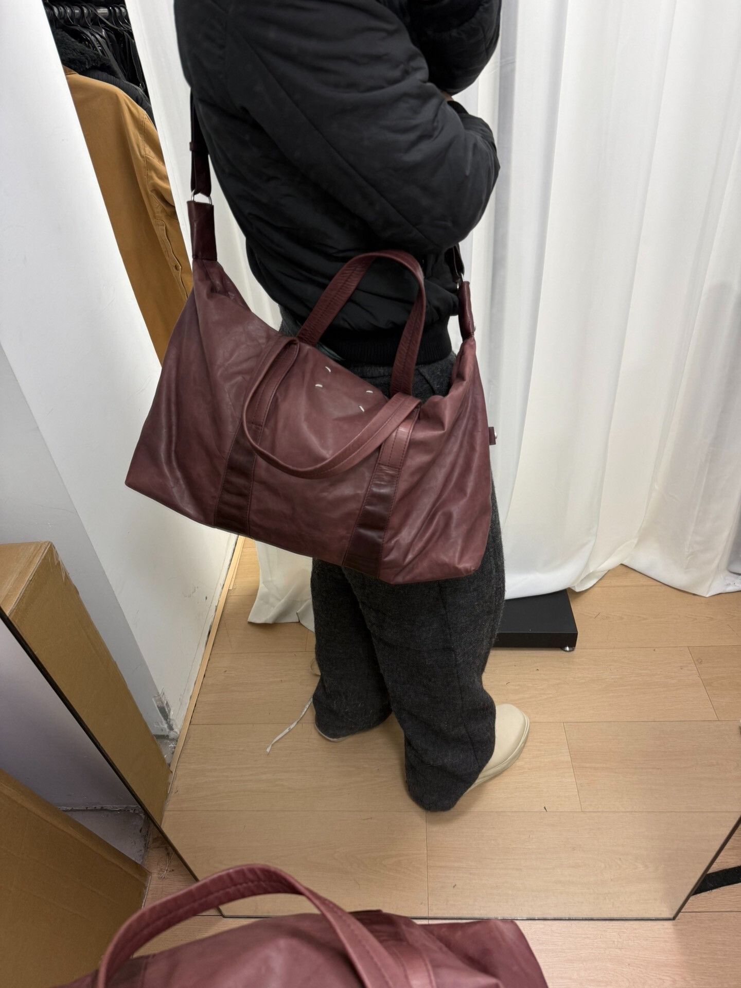 Maison Margiela Maison Margiela Leather Boston Bag Size ONE SIZE - 1 Thumbnail
