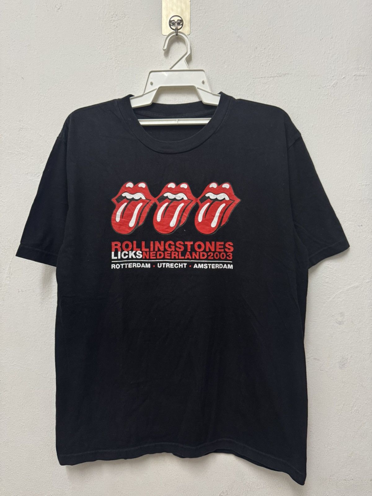 Vintage Rolling Stones Lick Nederlands Y2K Tee