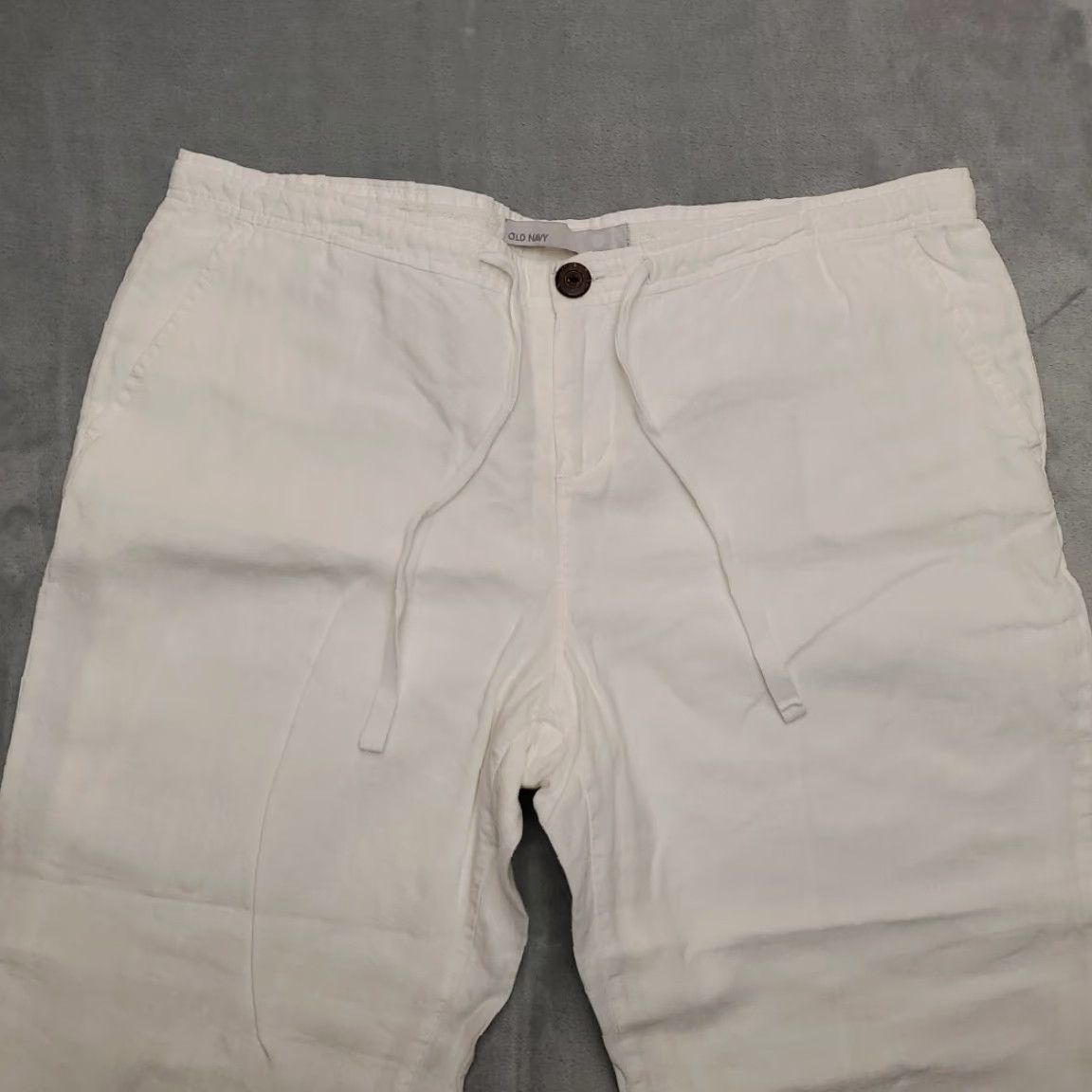 Old Navy Old Navy White Linen Wide Leg Pants Women 14 30in Inseam Mid Rise Casual Y2K Retro Modern USA Mens Womens Girls Boys Size 36" / US 14 / IT 50 - 3 Thumbnail