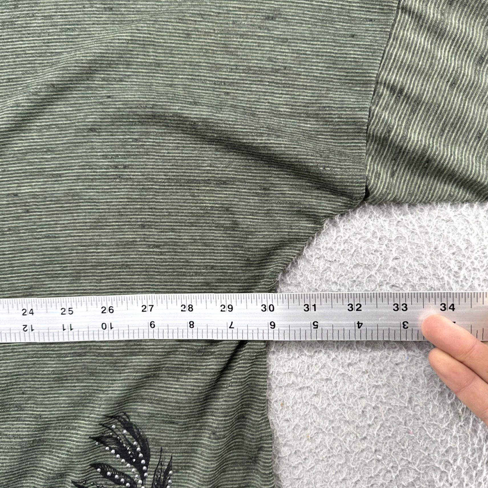 Harley Davidson Harley-Davidson Women's Foliage Long Sleeve Scoop Neck Poncho Shirt XL Green Burnout, T-Shirt, Cotton Blend, Regular, Vintage? Size XL / US 12-14 / IT 48-50 - 6 Thumbnail