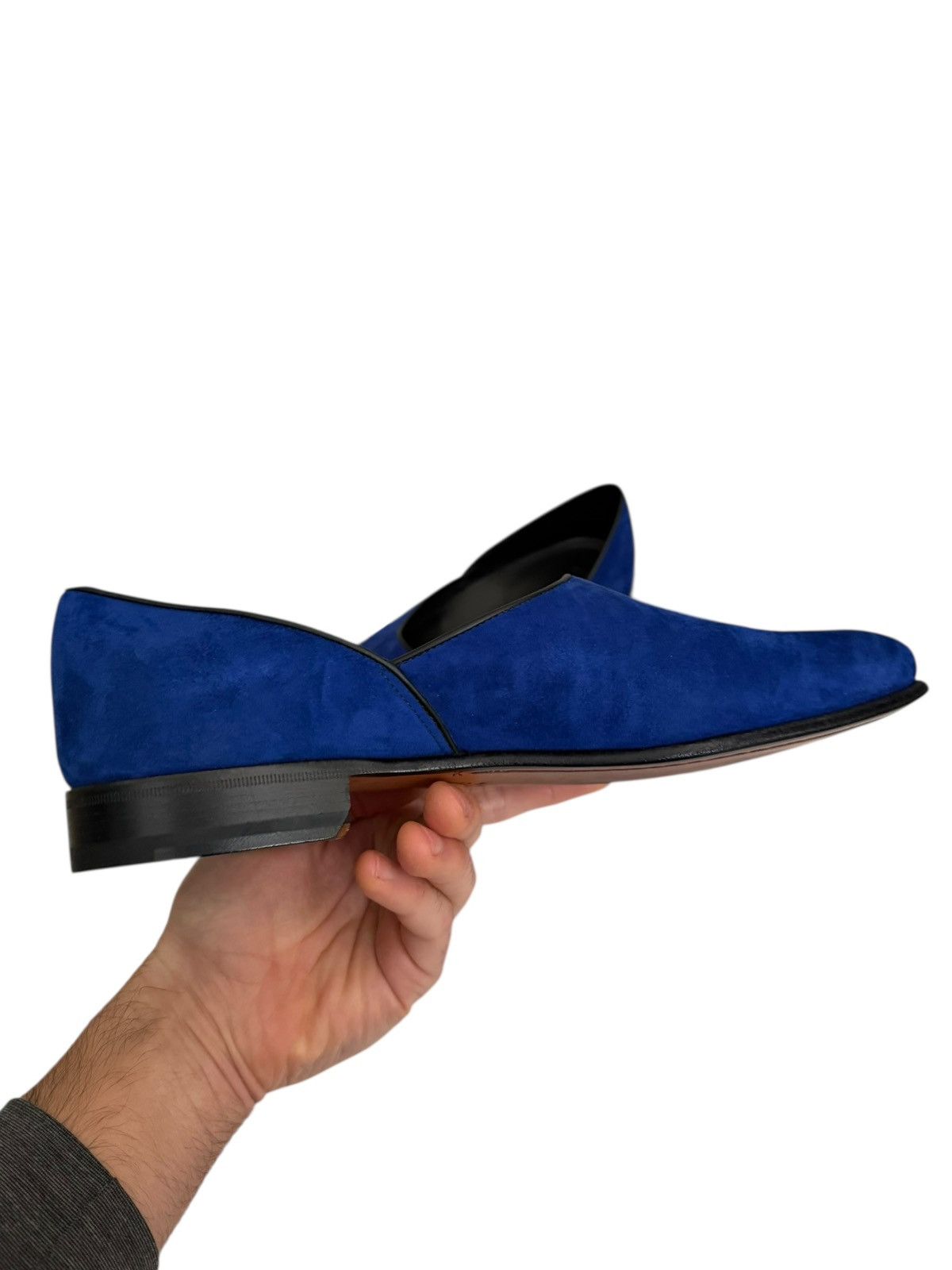 Bode Luxor Blue Suede Slip On Ballet Flat Heel Shoe Size US 9 / EU 42 - 4 Thumbnail