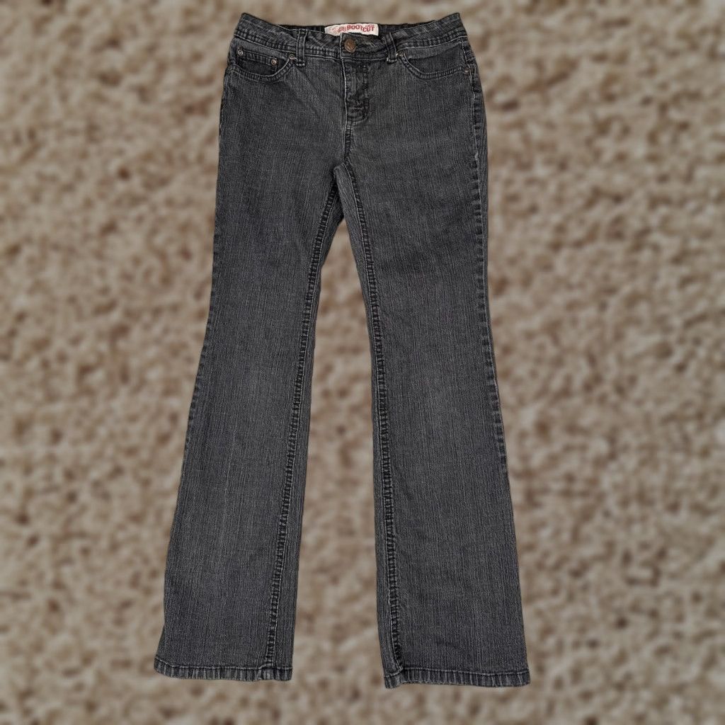 Faded Glory Faded Glory Jeans Womens Petite 4 Bootcut Denim Charcoal Mid Rise 26x29 Stretch 5-Pocket Logo Zipper Jeans Mens? Size 27" / US 4 / IT 40 - 1 Thumbnail