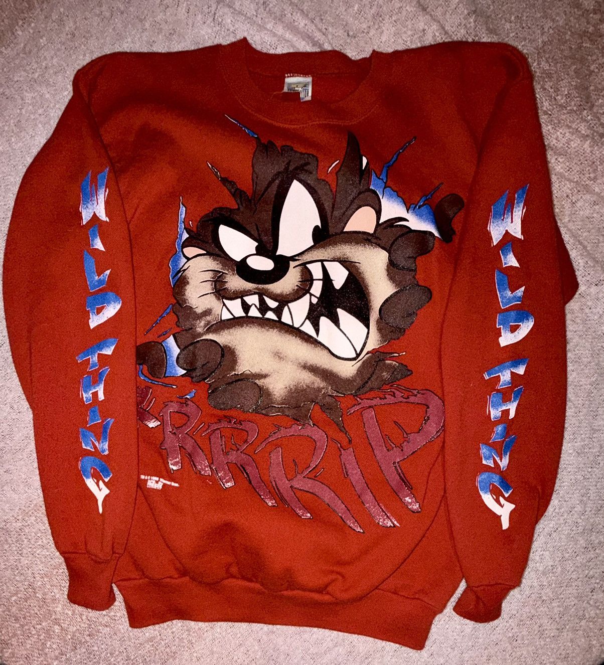 Warner Bros 1995 Warner Bros Freeze Taz Looney Tunes Wild Thing Shirt Size US L / EU 52-54 / 3 - 1 Thumbnail