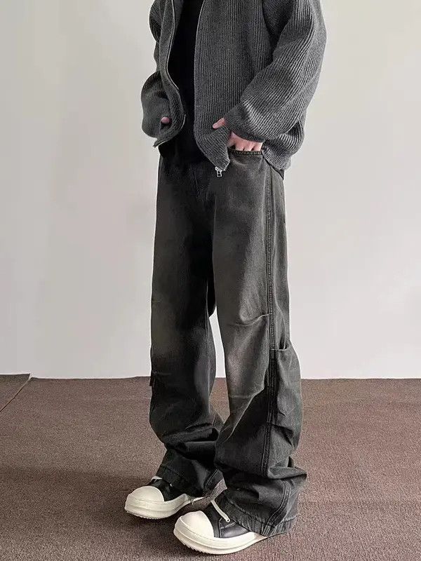 Japanese Brand × Jean Retro pleated silhouette straight-leg bootcut jeans Size US 32 / EU 48 - 3 Thumbnail