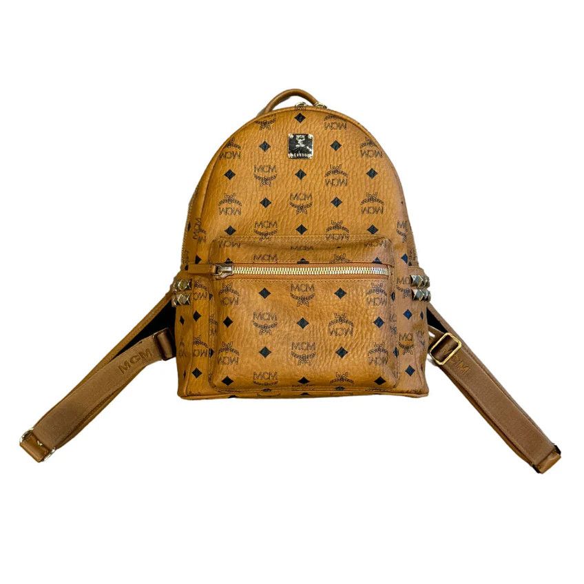 MCM MCM Medium Visetos Stark Backpack Cognac Brown Size ONE SIZE - 2 Thumbnail