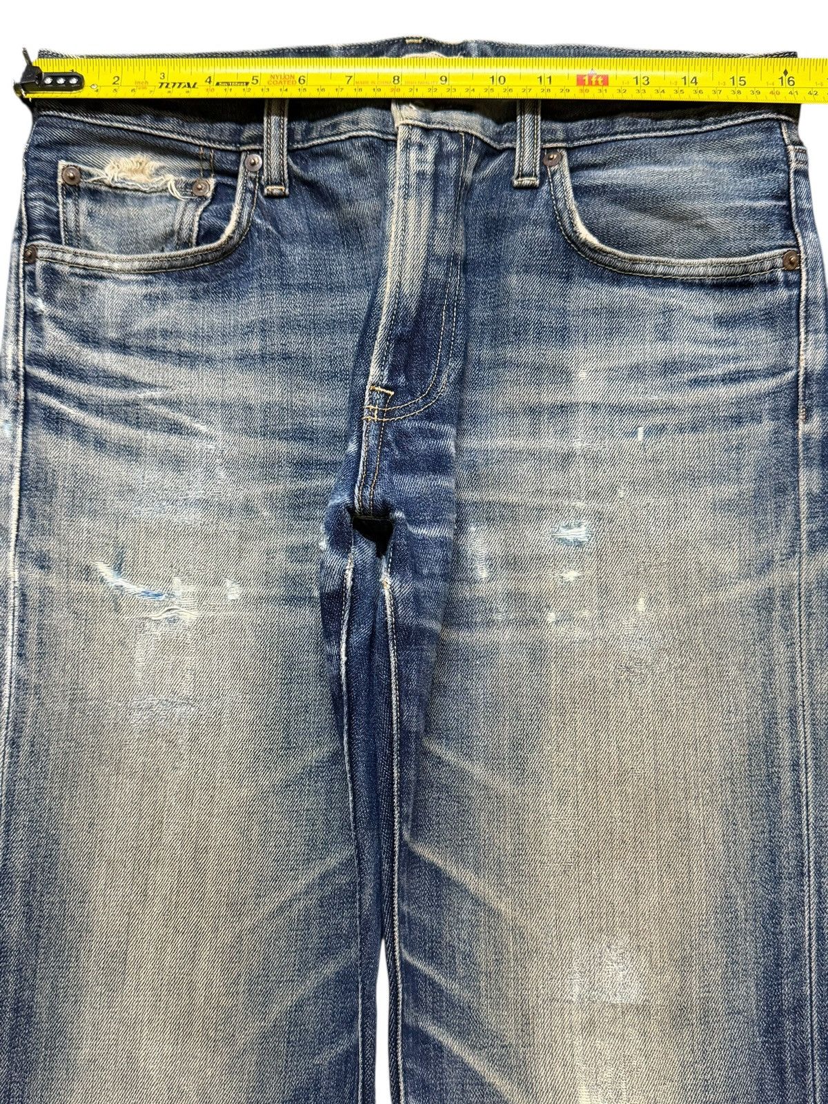 Uniqlo Vintage Japan Uniqlo Mud Wash Clawmark Whisker Straight Leg Size US 32 / EU 48 - 11 Thumbnail