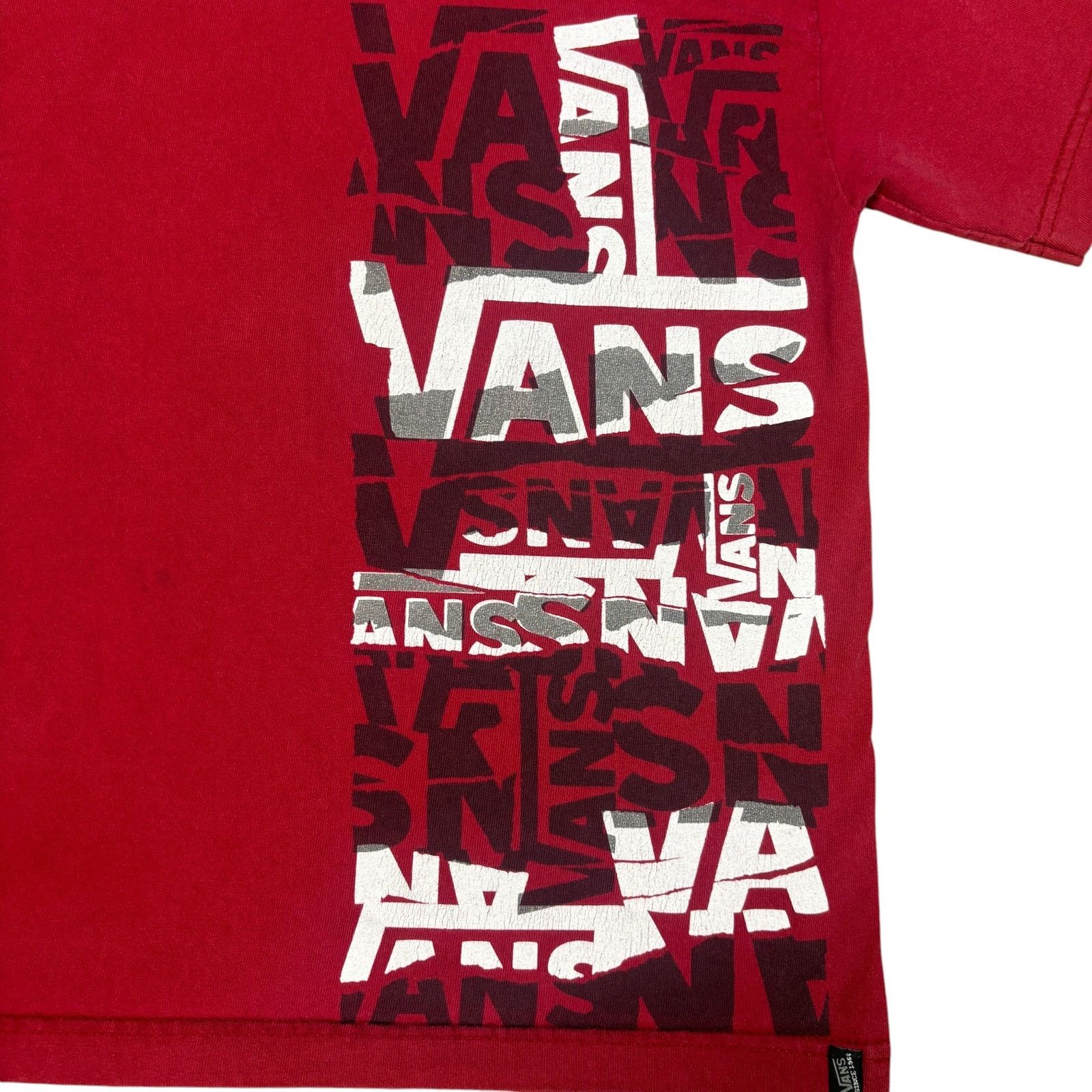 Vans y2k 2000s Vans red tshirt womens Medium emo grunge skater Size M / US 6-8 / IT 42-44 - 3 Thumbnail