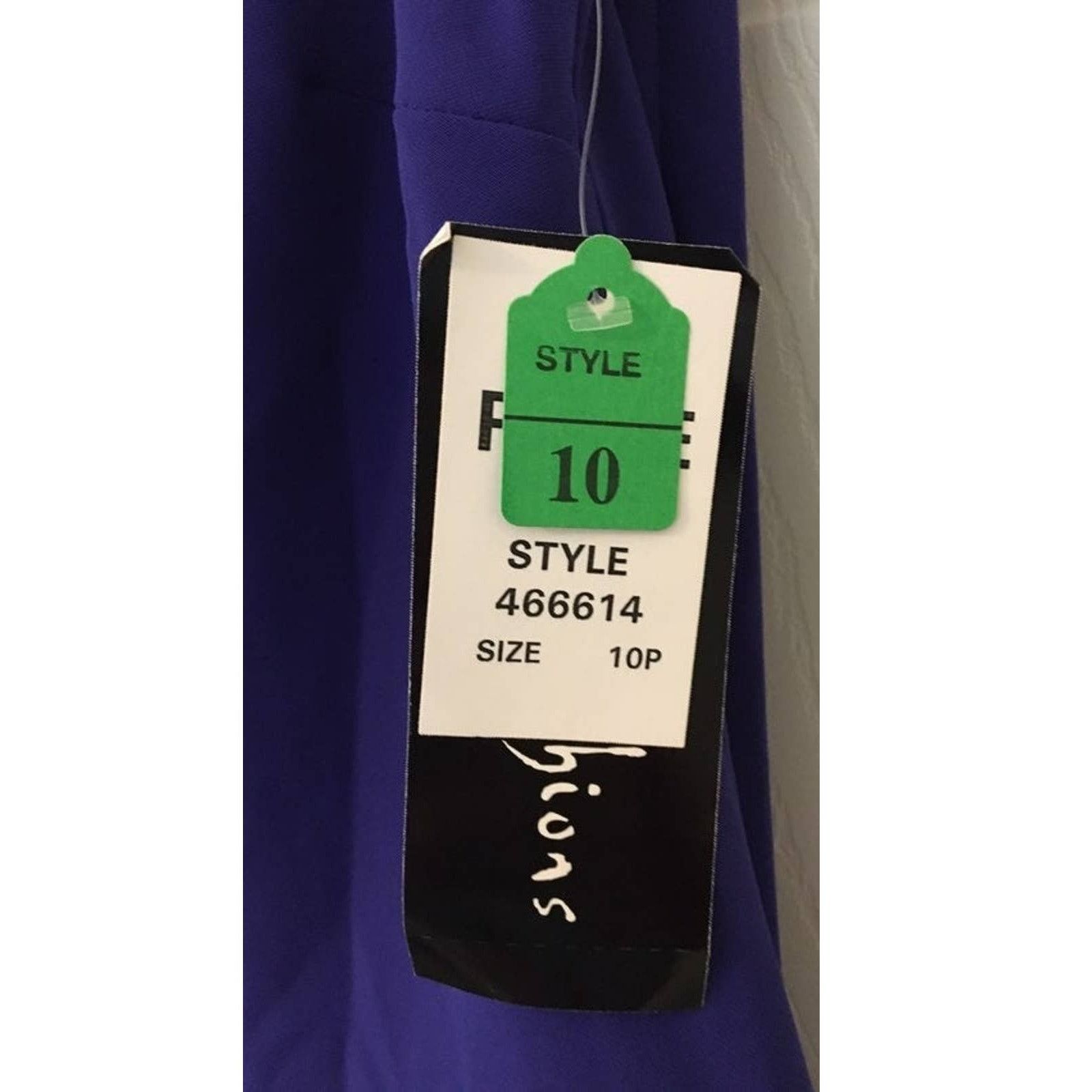 Other NWT SL Fashions 10P Purple Chiffon 2 Piece Dress Skirt & Top Size L / US 10 / IT 46 - 4 Thumbnail