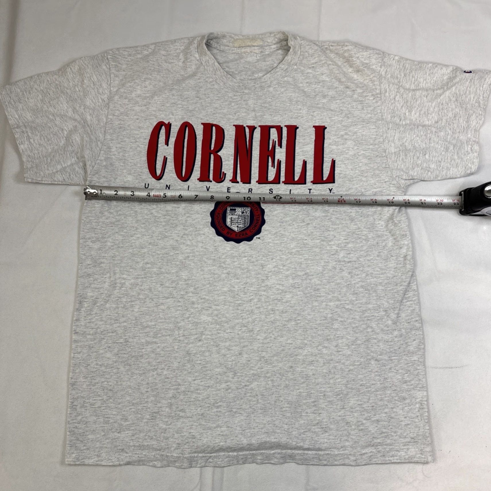 Champion Champion T Shirt Men’s Large Gray Cornell University Big Spell Out Graphic Mens L Gray University Graphic Size US L / EU 52-54 / 3 - 5 Thumbnail
