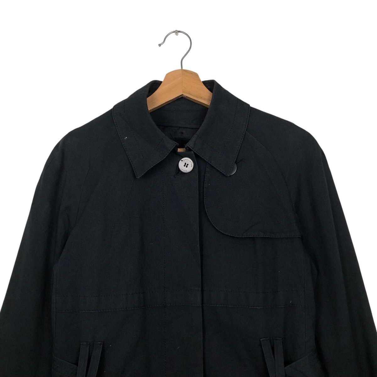 Aquascutum × Japanese Brand × Vintage 📌Rich Black- Long Jacket Trench Coat Aquascutum London Size US M / EU 48-50 / 2 - 4 Thumbnail