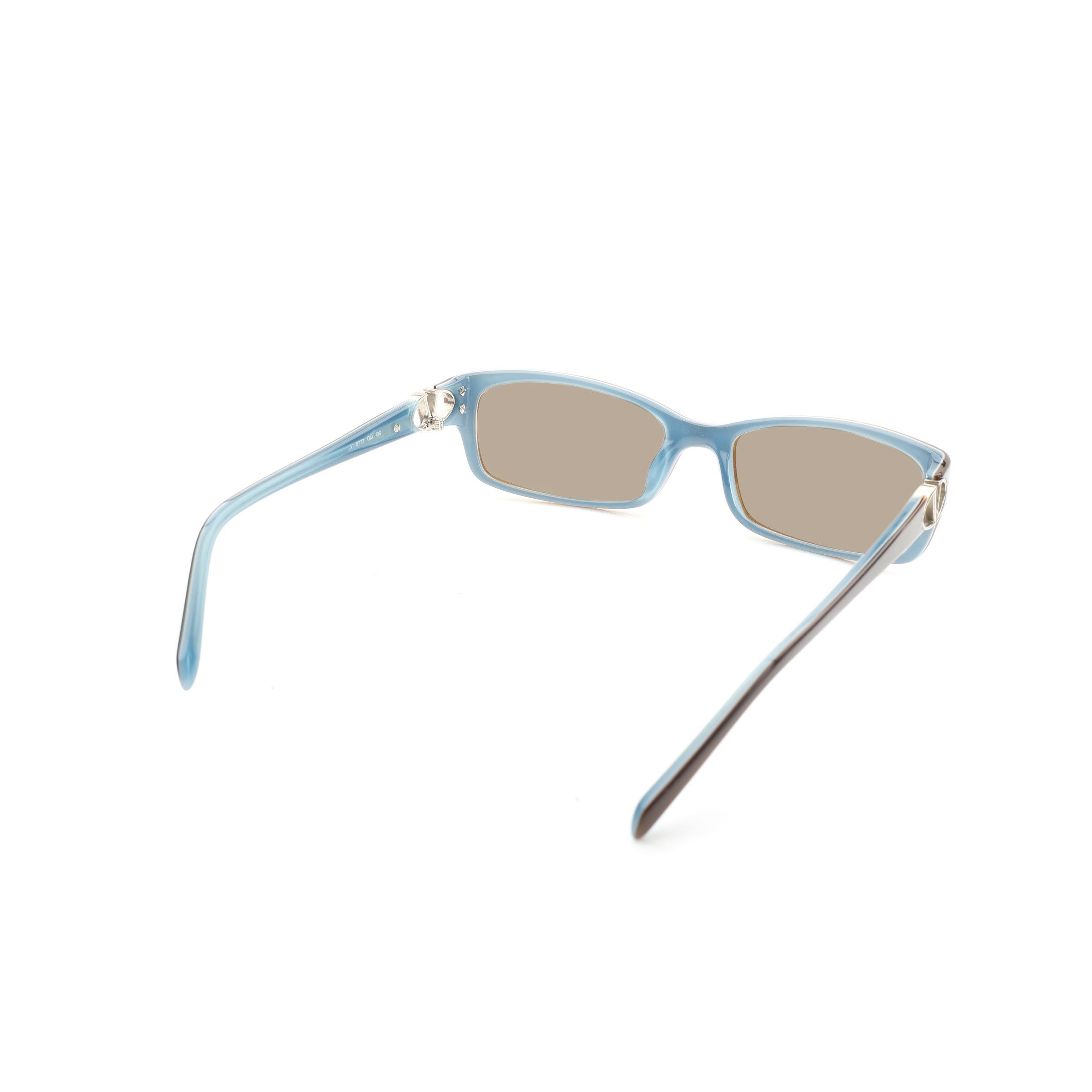 Valentino Valentino '00s Signature Brown & Blue Plastic Sunglasses Size ONE SIZE - 3 Thumbnail