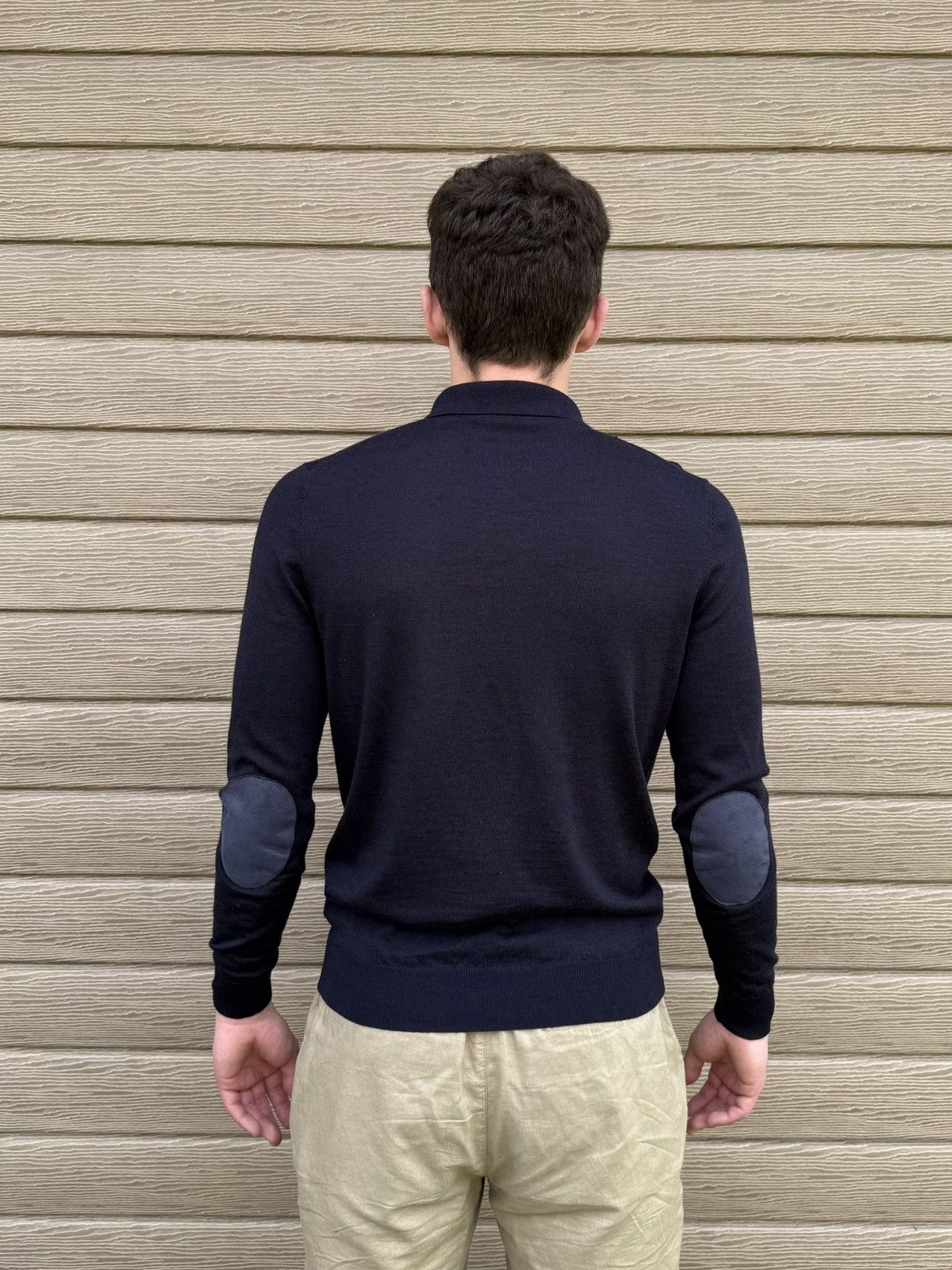 Suitsupply Suitsupply Merino Wool Polo Sweater M Fine Knit Long Sleeve Size US M / EU 48-50 / 2 - 3 Thumbnail