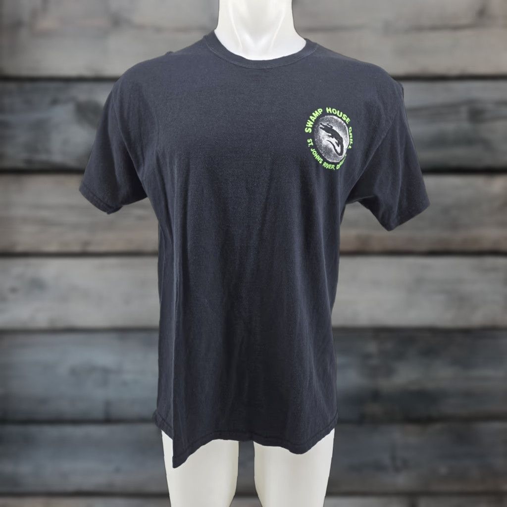 Gildan VTG SWAMP HOUSE GRILL T-Shirt Men Large Black Cotton 2000-2009 Florida Debary St. Johns River Gildan Size US L / EU 52-54 / 3 - 1 Thumbnail