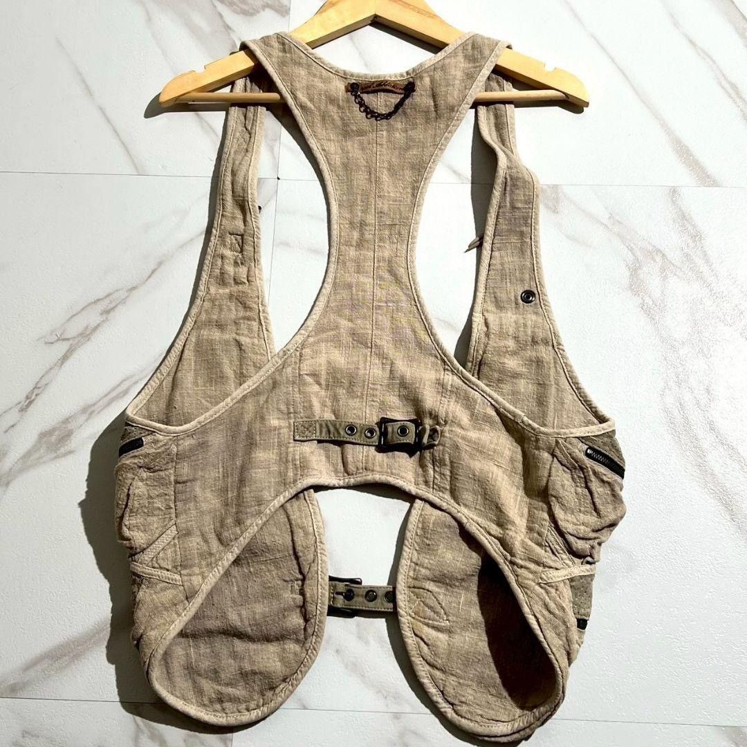 14th Addiction 14th Addiction Linen Sheepskin Vest Size US M / EU 48-50 / 2 - 3 Thumbnail
