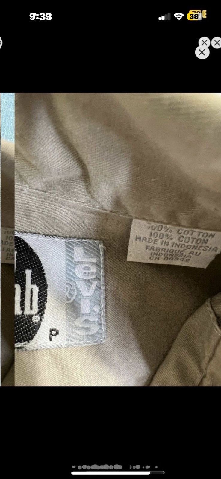 Levi's ***FINAL DROP***RARE 90s LEVIS SILVER TAB BUTTON UP S Size US S / EU 44-46 / 1 - 8 Thumbnail