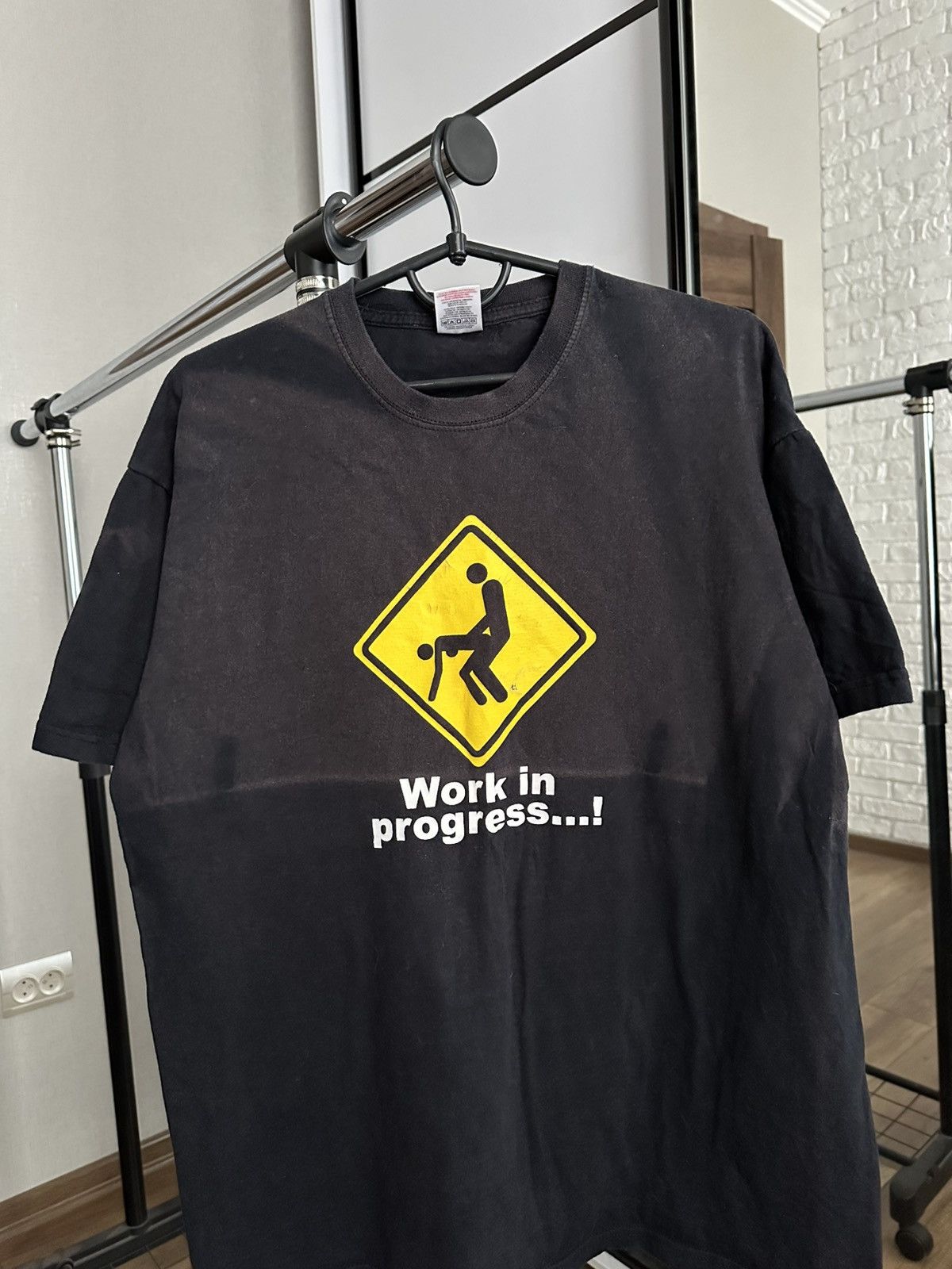 Vintage Work In Progress Vintage T-Shirt Tee Humor Funny Sex Faded Size US L / EU 52-54 / 3 - 4 Thumbnail