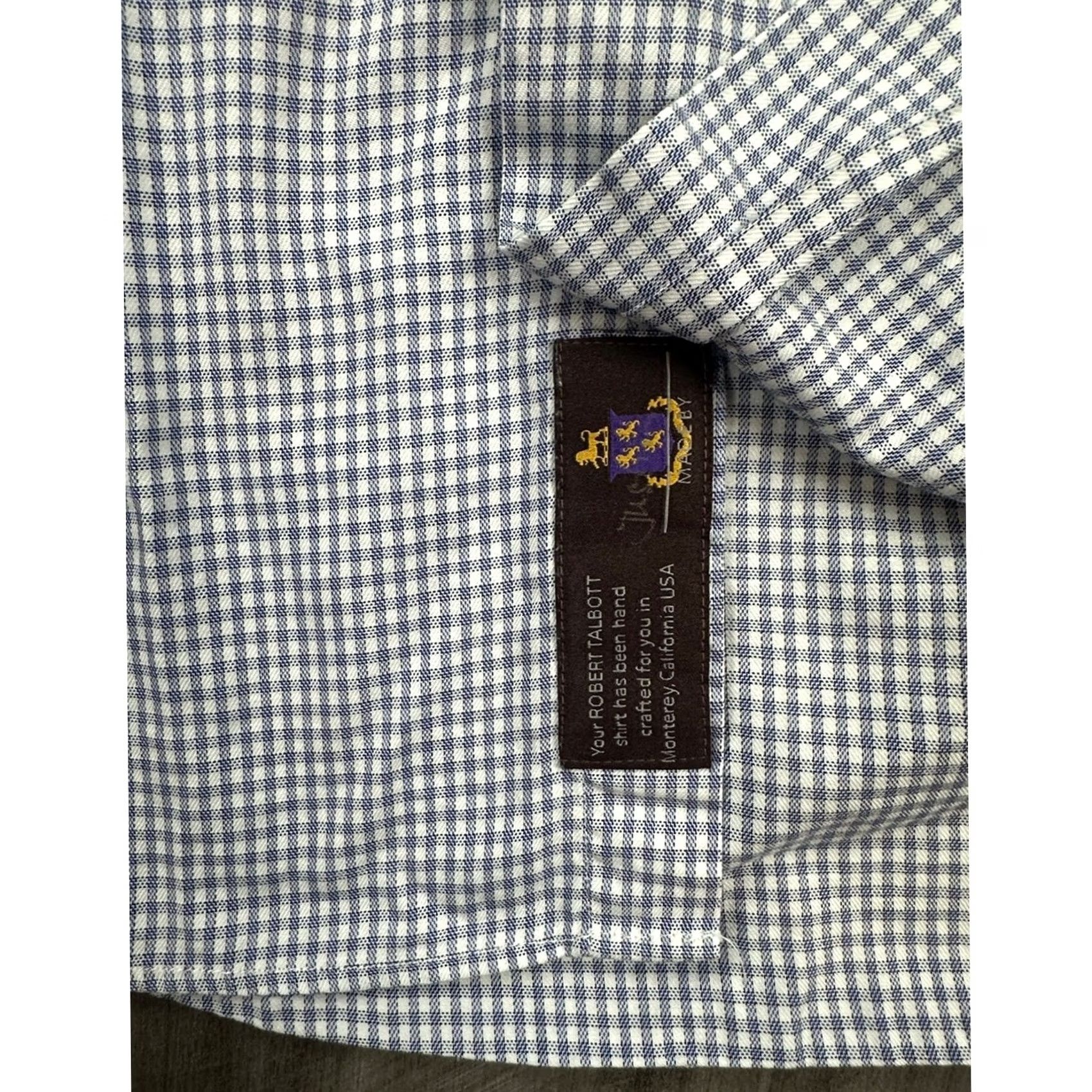 Robert Talbott Robert Talbott Estate Plaid Long Sleeve Button Down Shirt M Navy Blue White - 15.5 Mens Size US M / EU 48-50 / 2 - 7 Thumbnail