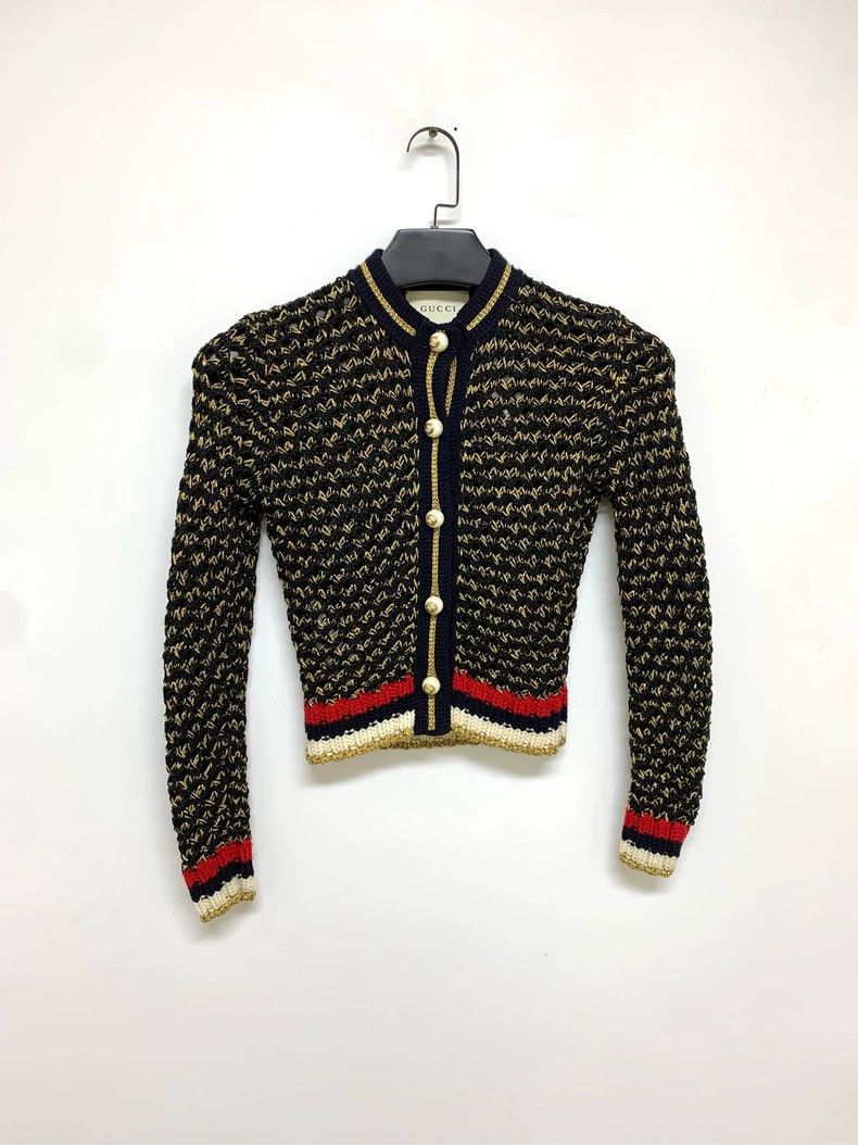 Gucci Gucci Vintage hollow woven heavyweight handmade floral jack Size XXS / US 00 / IT 34 - 1 Thumbnail