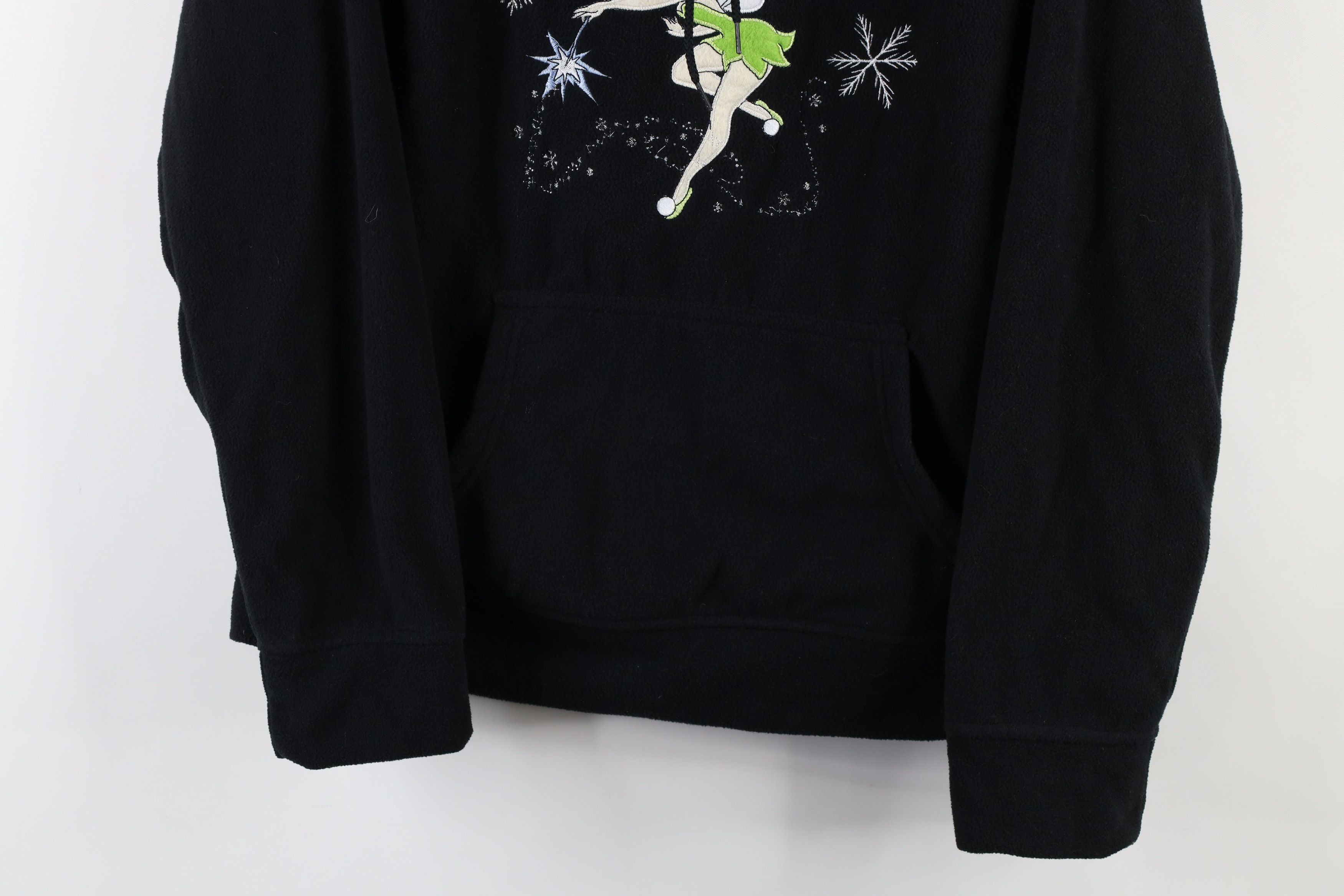 Disney × Vintage Vintage Disney Tinker Bell Snowflake Fleece Hoodie Black Size L / US 10 / IT 46 - 3 Thumbnail