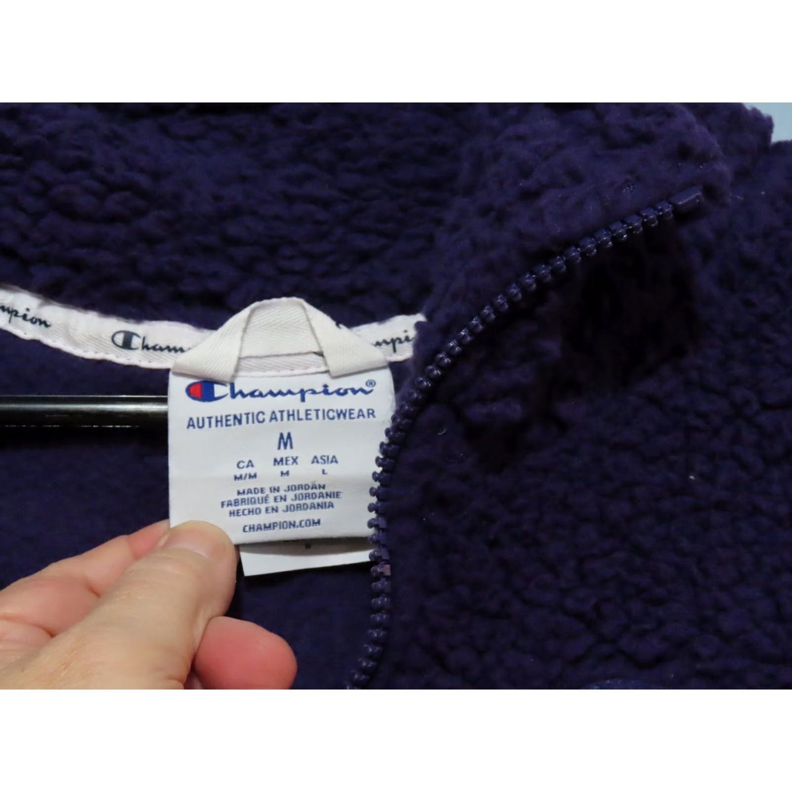 Champion Champion Women’s Jacket Teddy 1/4 Zip Fleece Purple Regular M Long Sleeve Zip Pocket Casual/Party/Cocktail Travel Fall Winter Spring Size M / US 6-8 / IT 42-44 - 3 Thumbnail