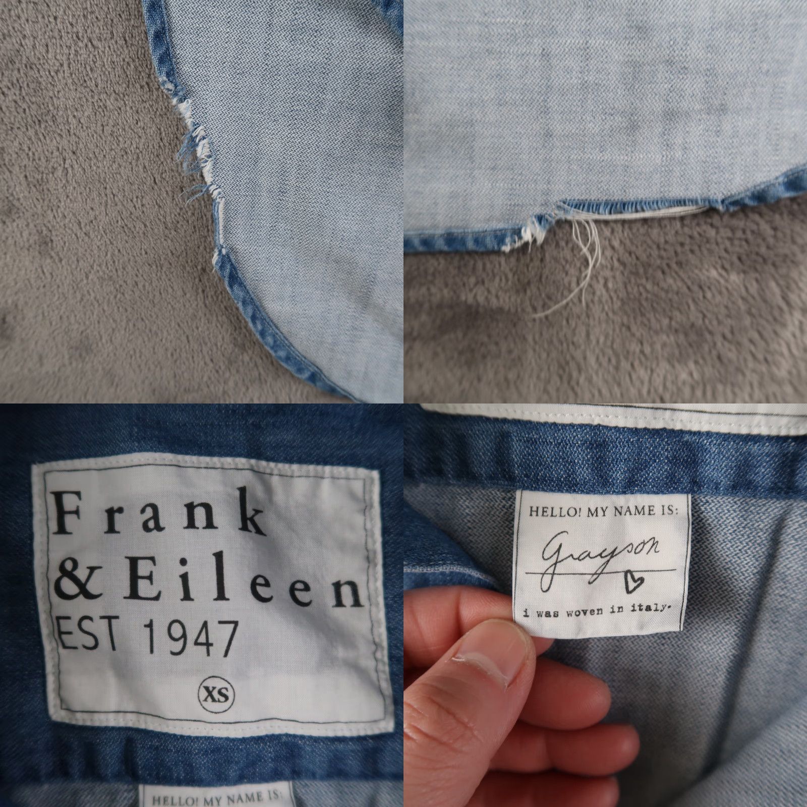 Frank & Eileen Frank & Eileen Denim Grayson Button-Up Shirt XS Women Size XS / US 0-2 / IT 36-38 - 9 Thumbnail